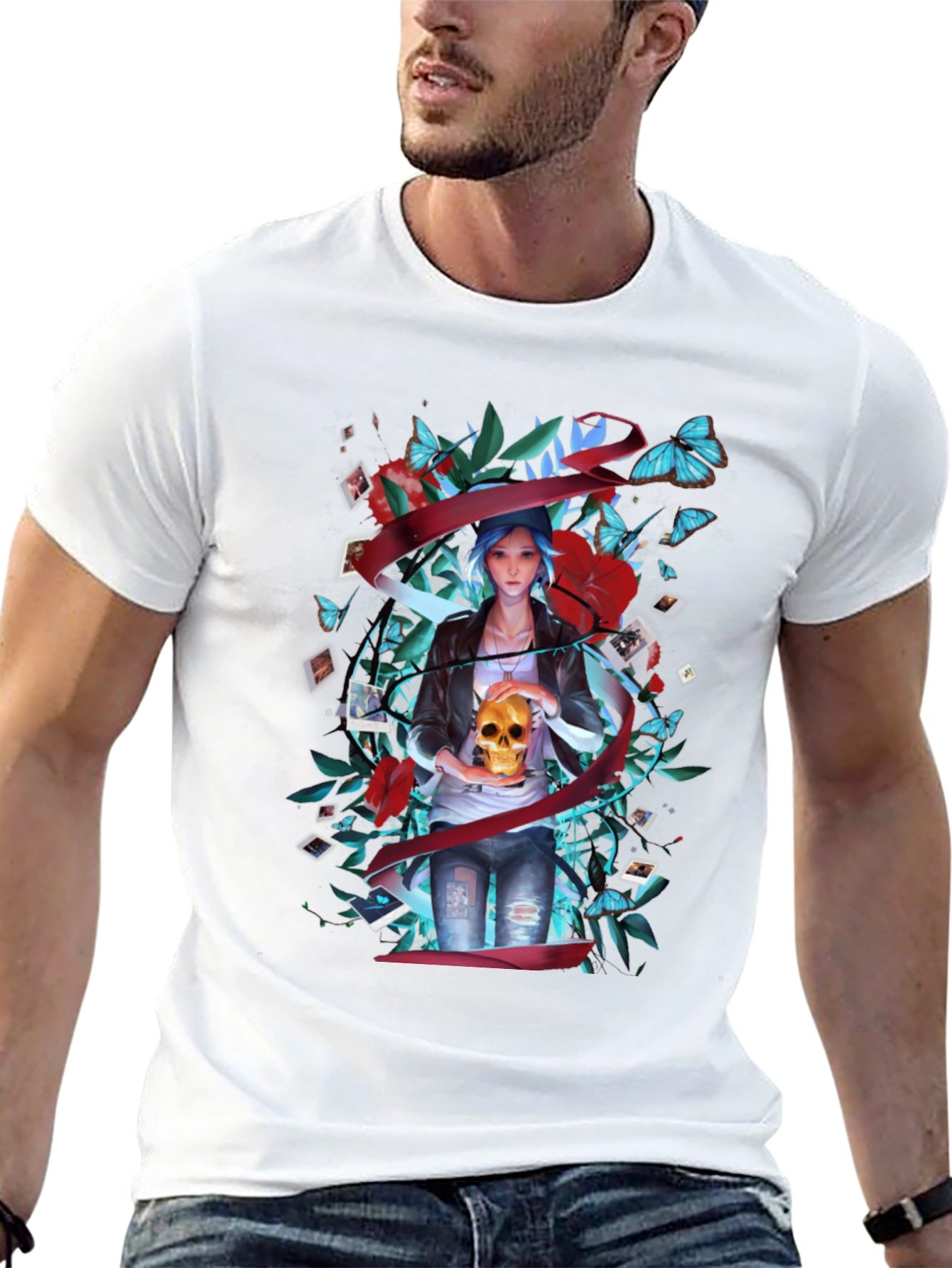 Life Is Strange Chloe T-Shirt - Skull Design