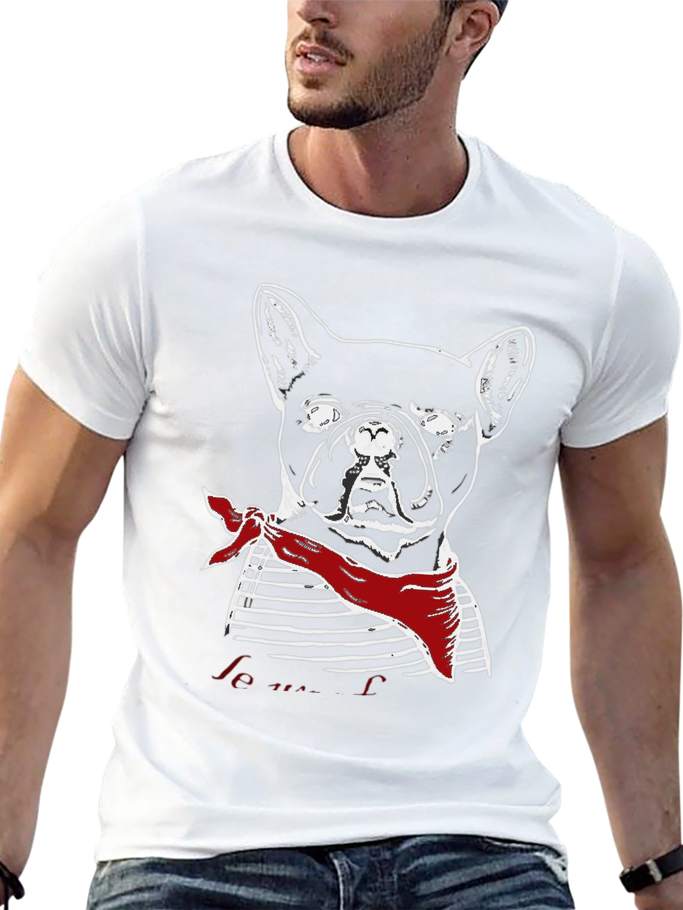 French Bulldog Graphic Tee - Mens Black T-Shirt
