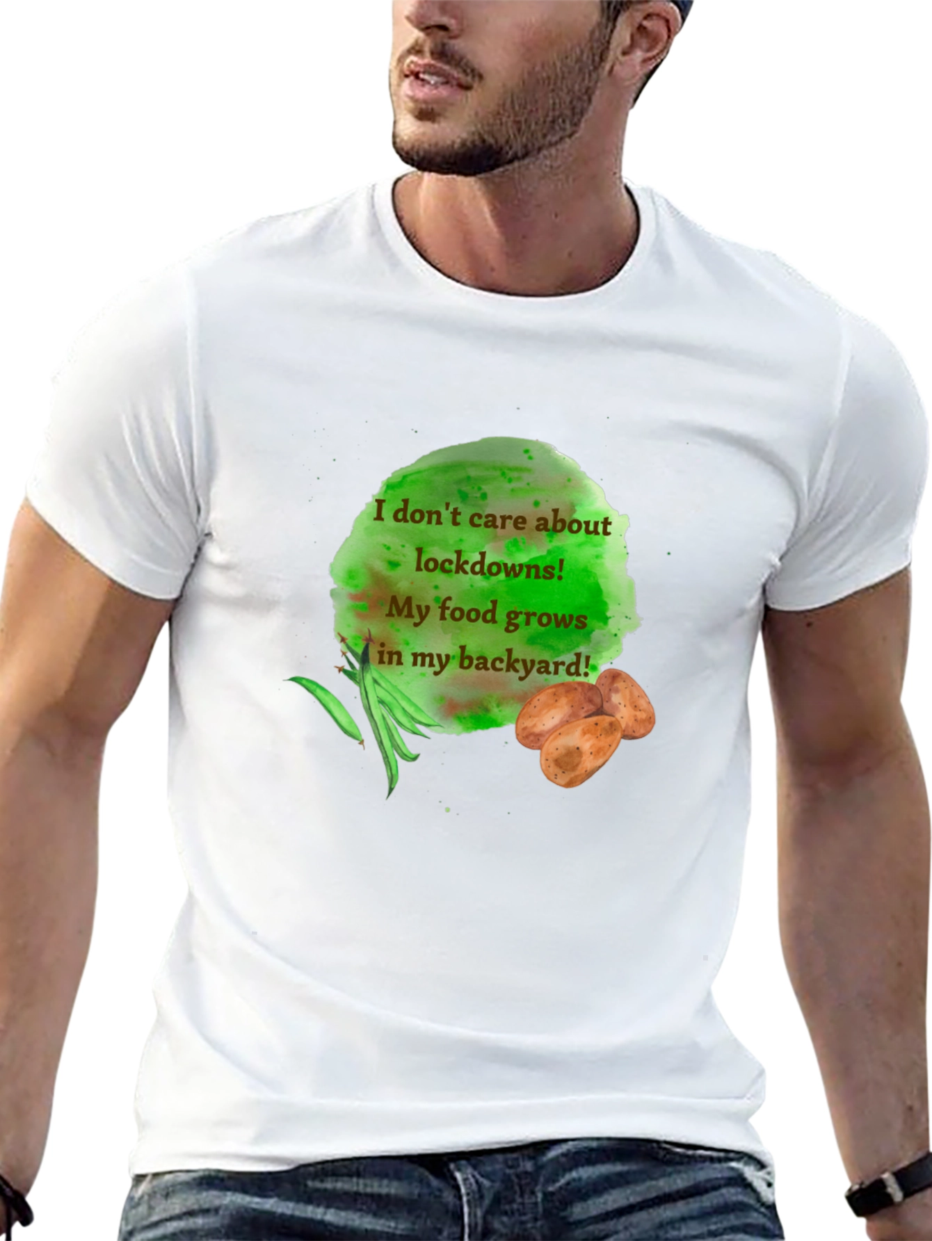 Backyard Food T-Shirt: Lockdown Garden Humor Tee