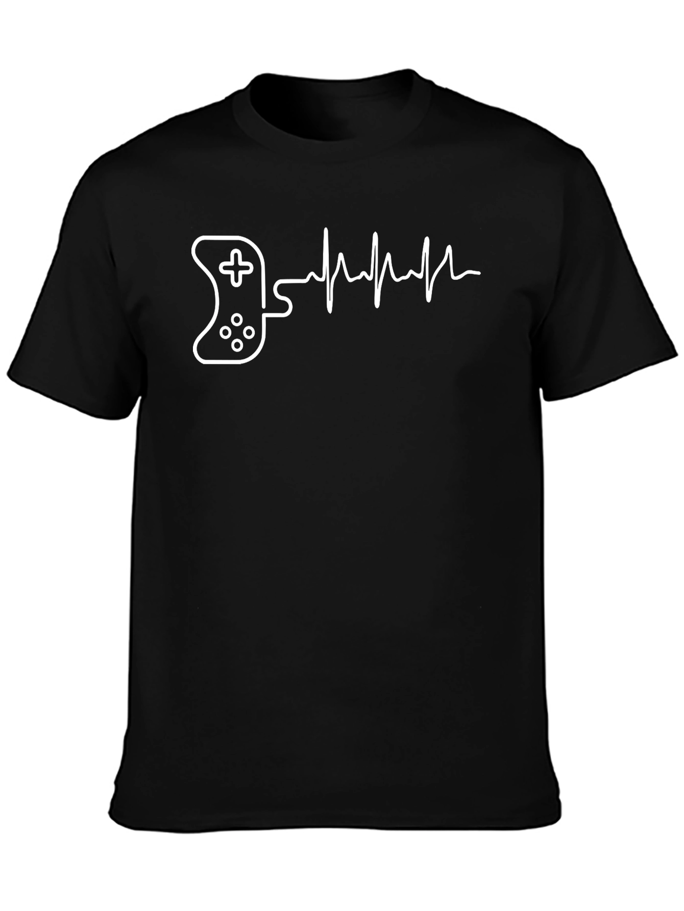 Gamer Heartbeat T-Shirt - Black
