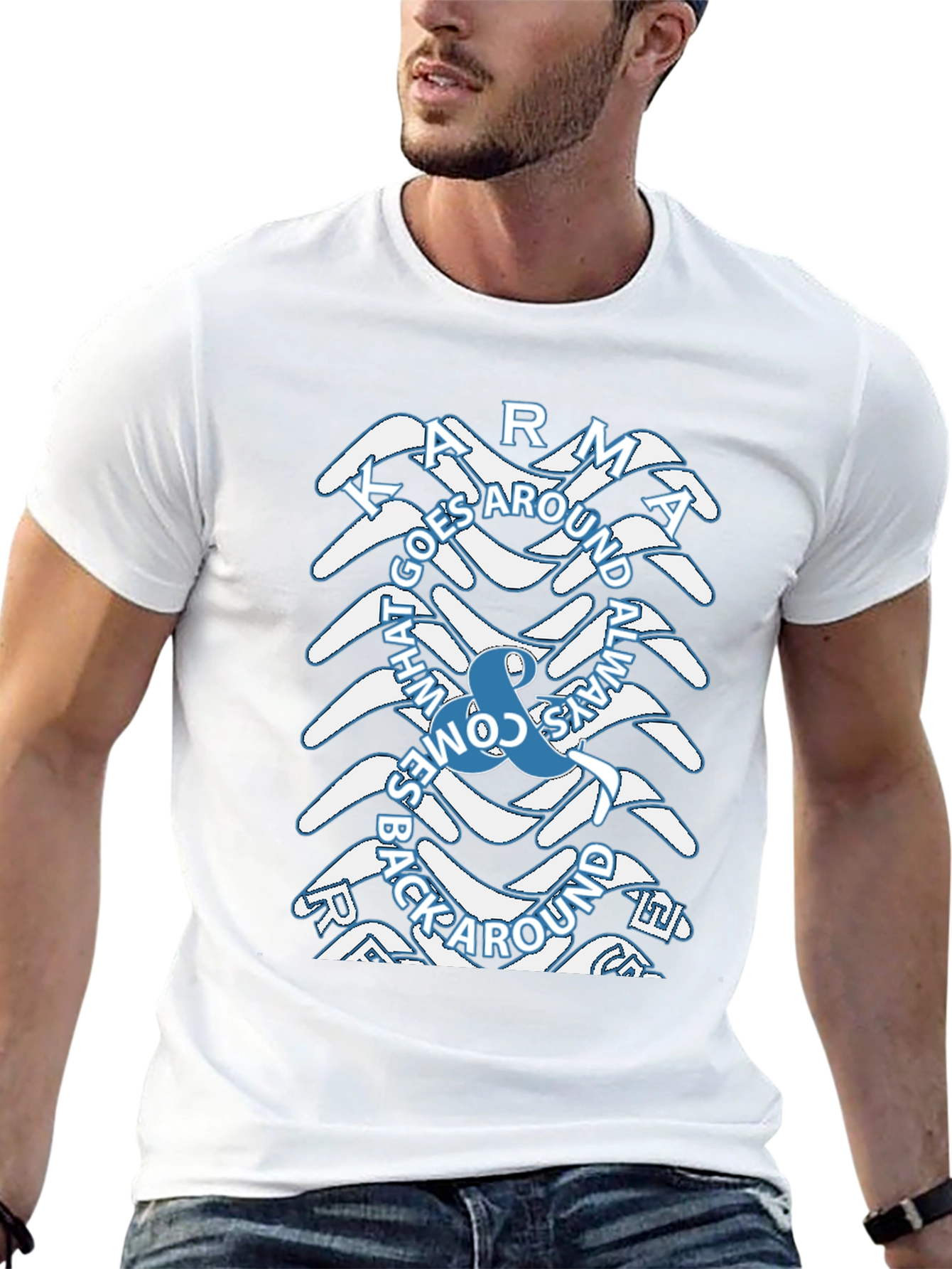 Karma Boomerang Graphic Tee - Trendy & Unique