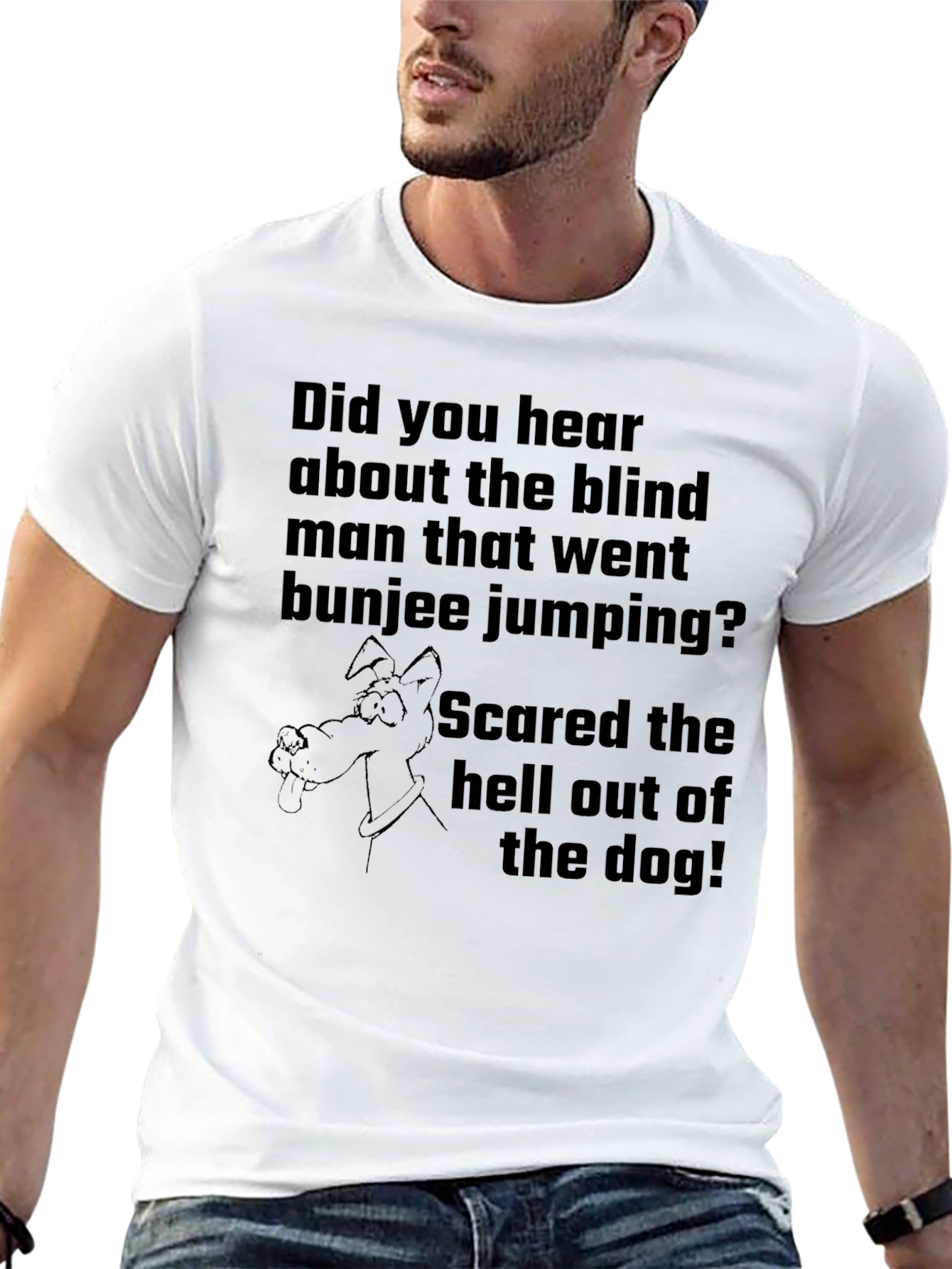 Blind Bungee Jumper Dog Humor T-Shirt