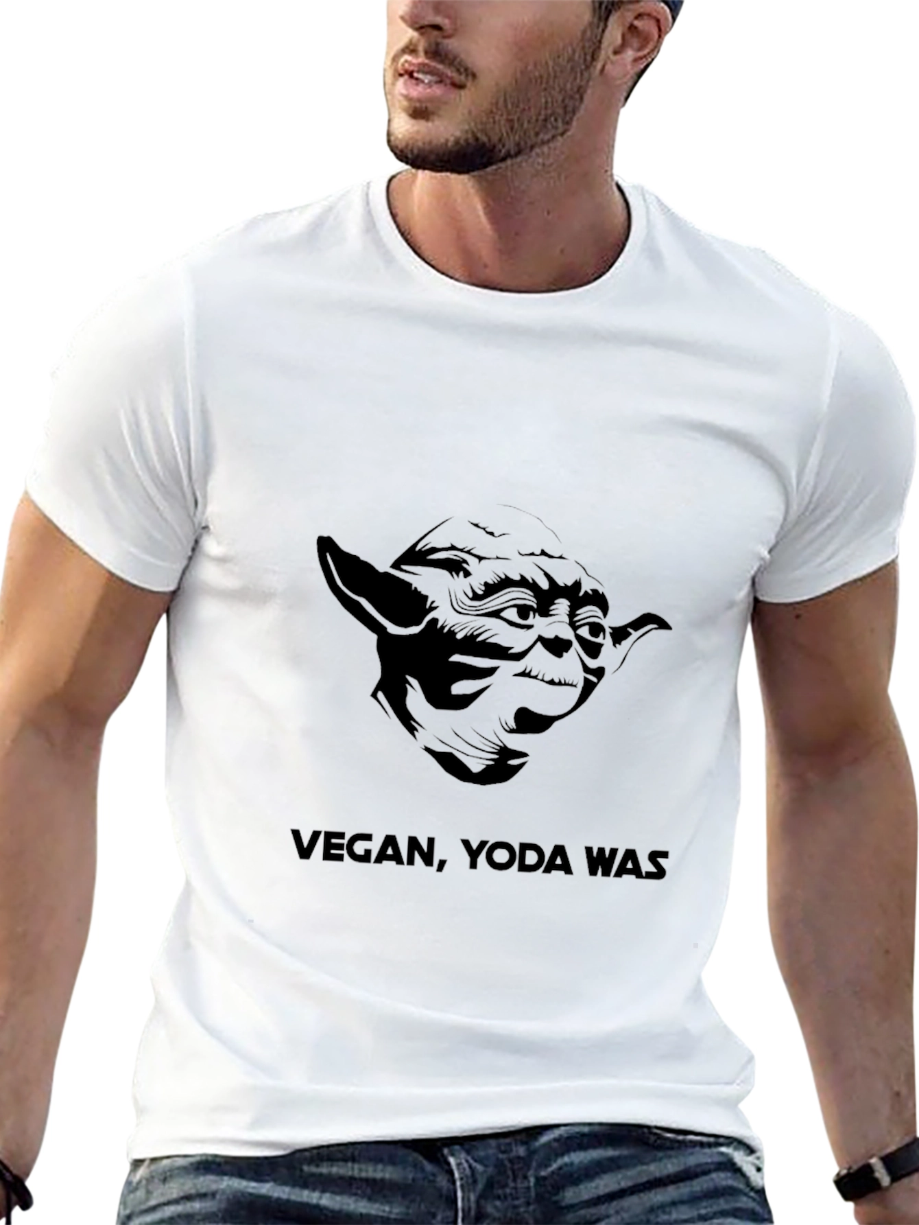 Vegan Yoda Graphic T-Shirt