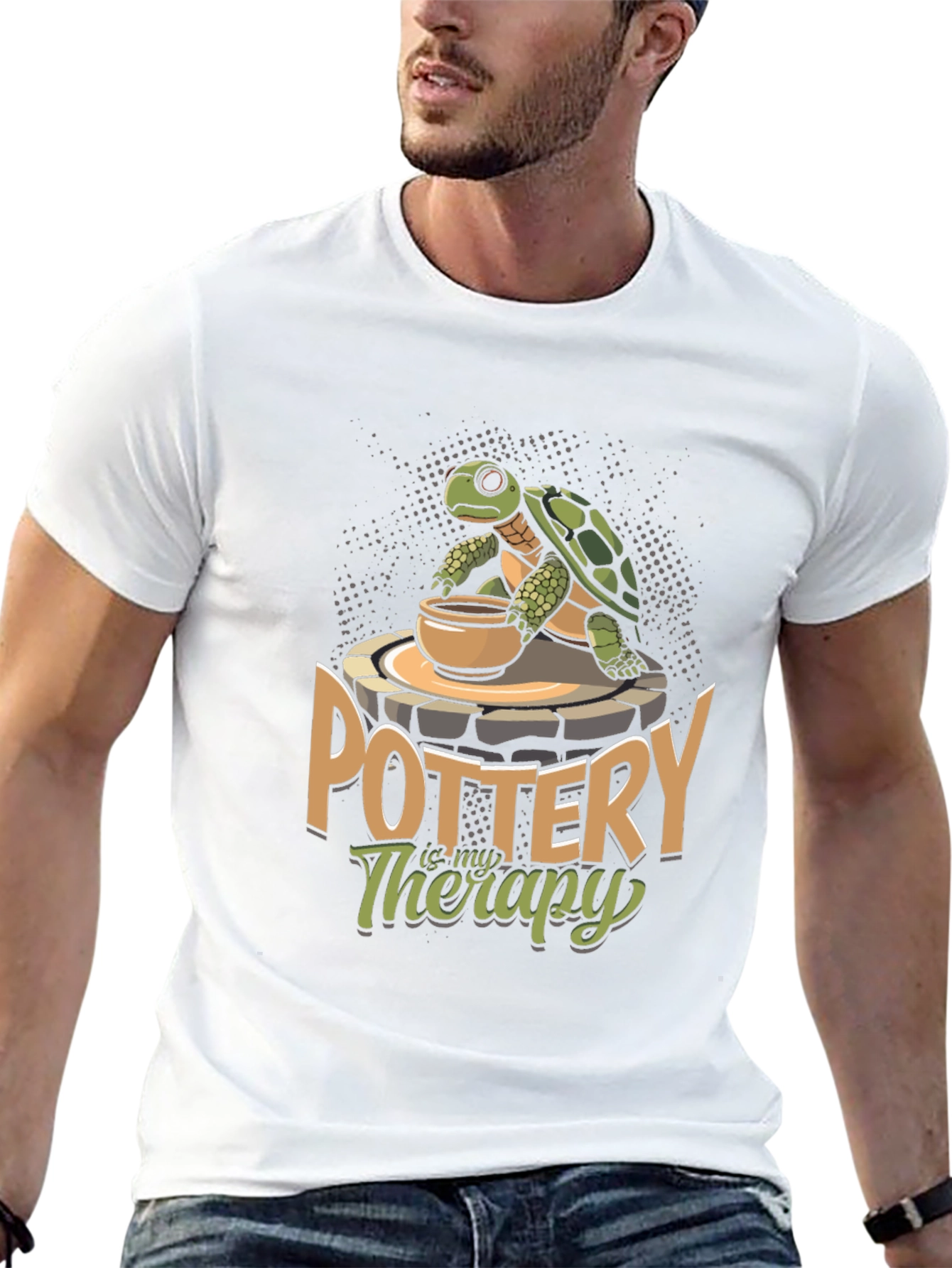 Pottery is My Therapy Turtle T-Shirt