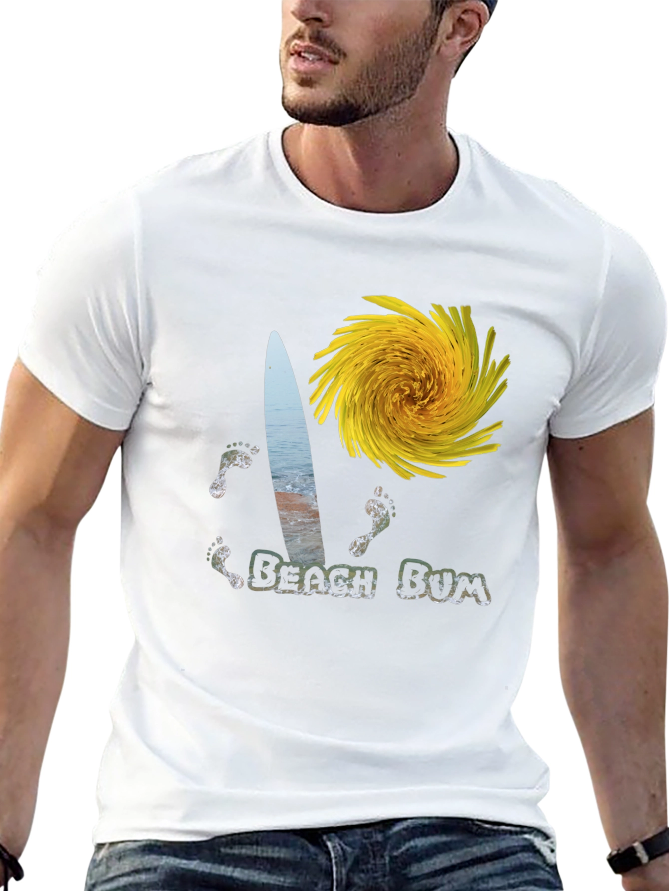 Beach Bum Graphic Tee - Surf Sun and Fun!