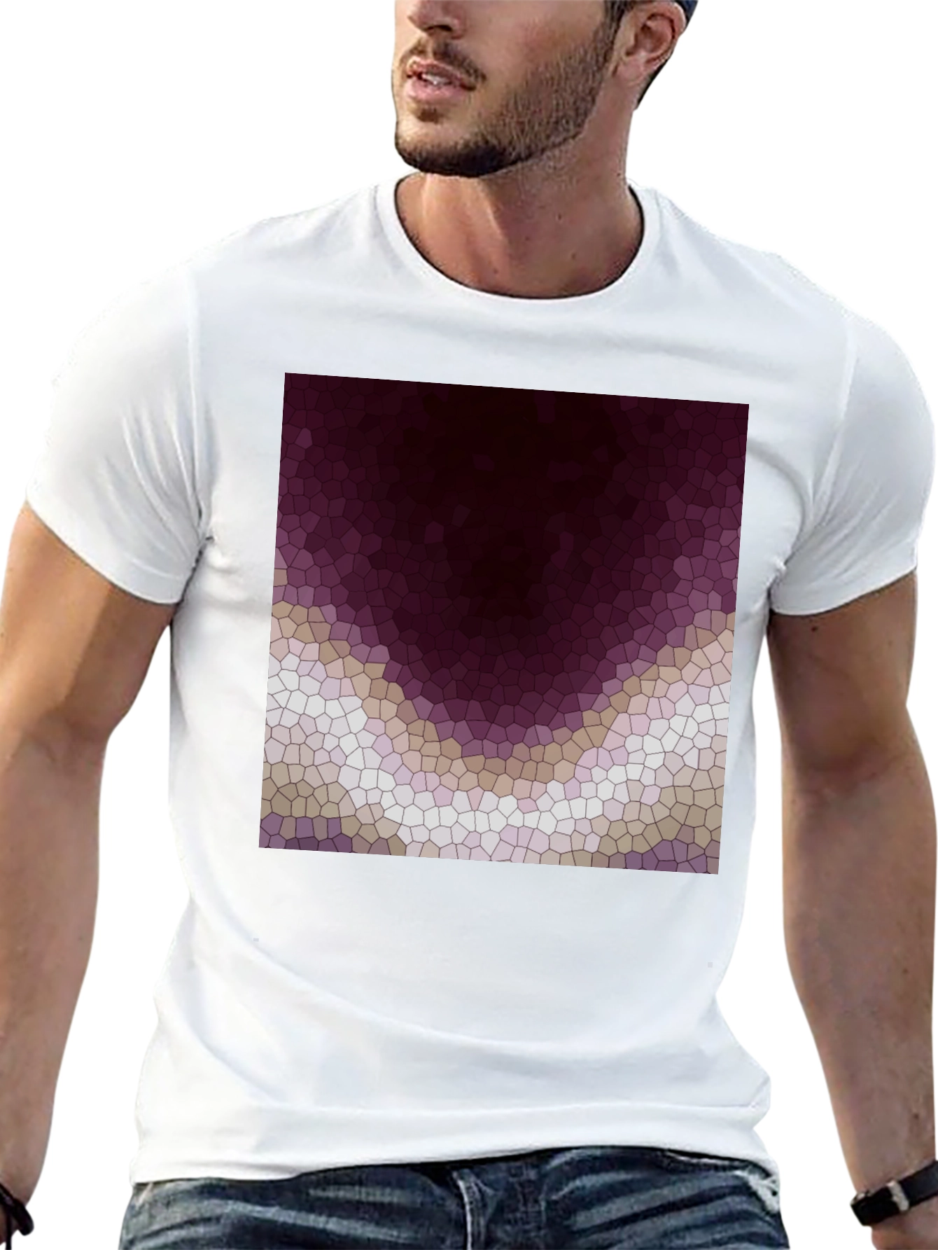 Abstract Mosaic Graphic Tee - Modern Art T-Shirt