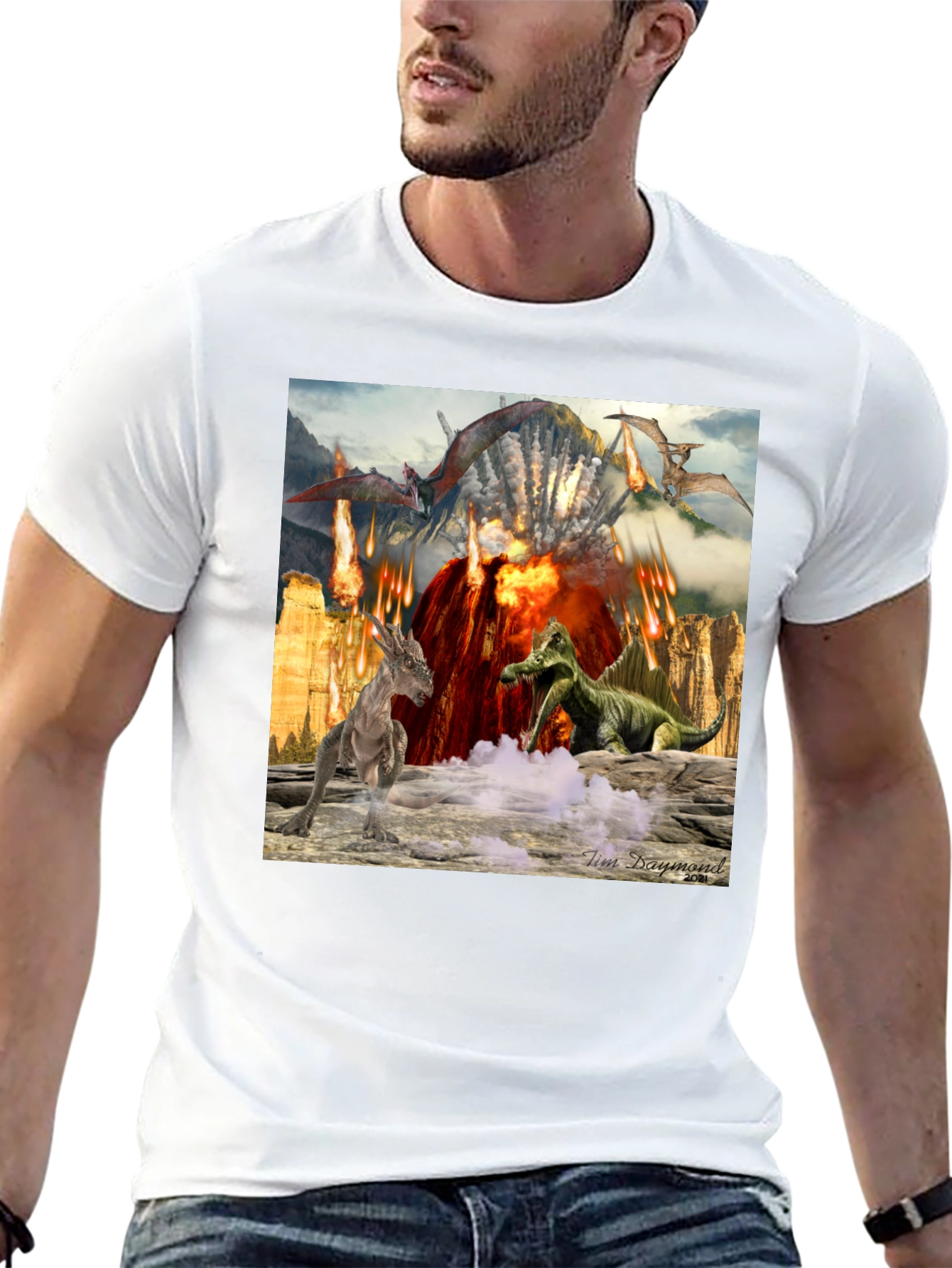 Volcano Dinosaur Graphic Tee