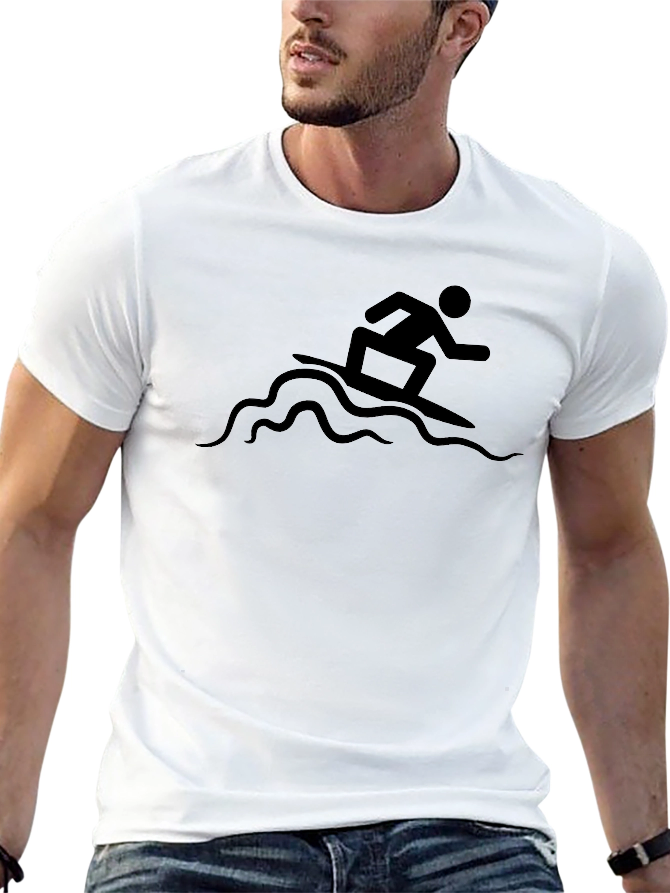 Surfer Graphic T-Shirt - Ride the Wave in Style!