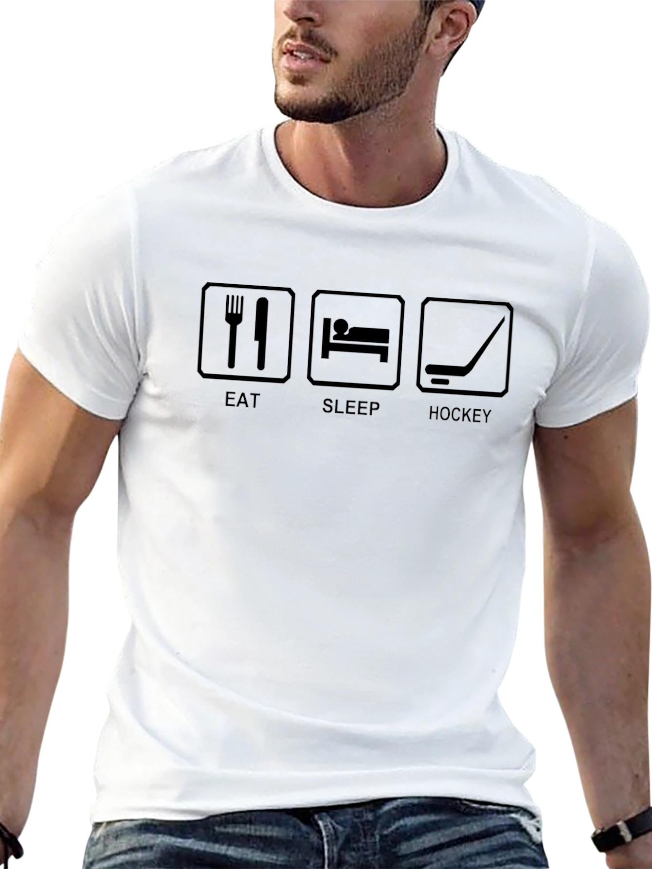Eat Sleep Hockey Graphic T-Shirt