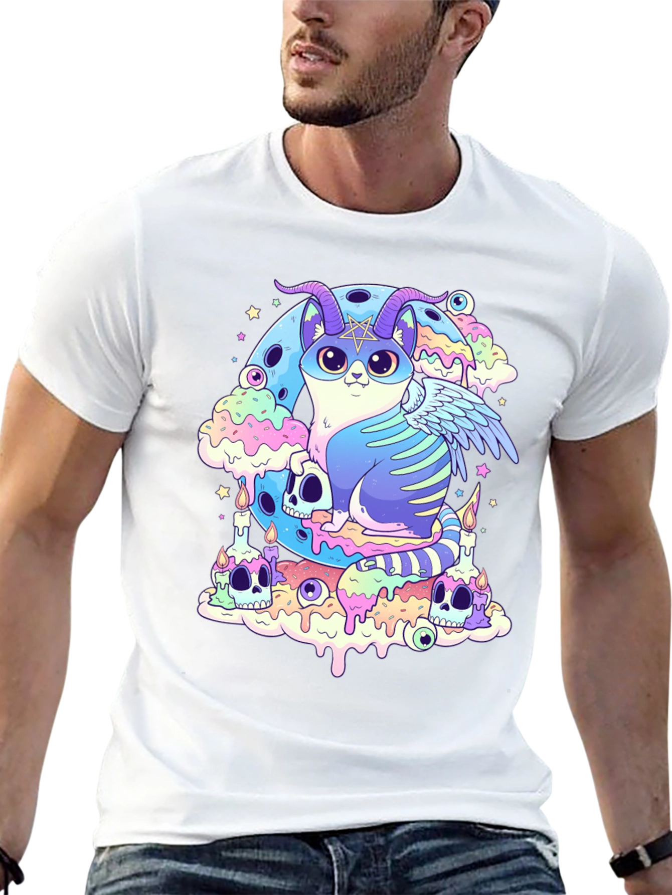 Gothic Devil Cat T-Shirt
