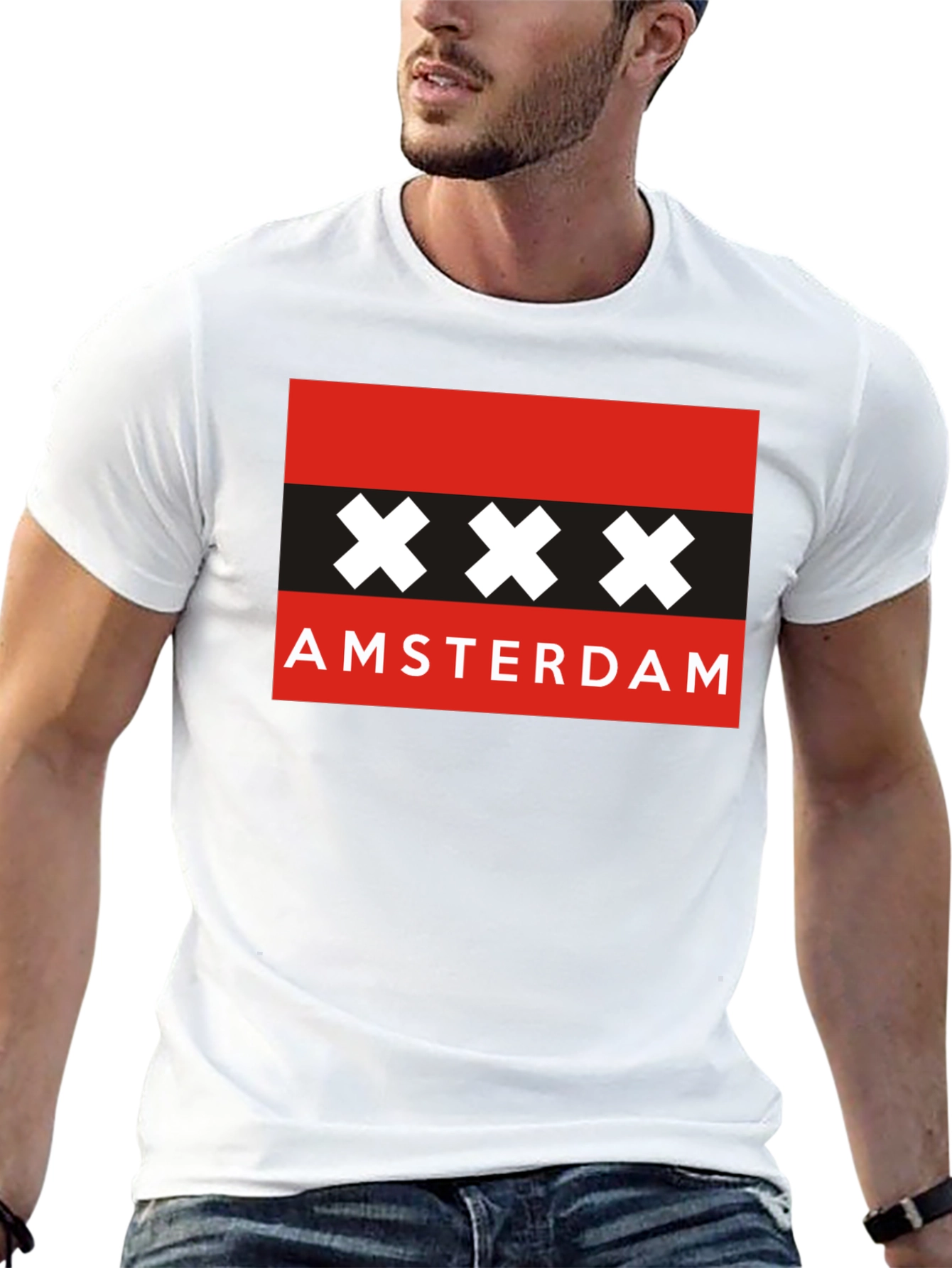 Amsterdam XXX T-Shirt - Black Cotton Tee