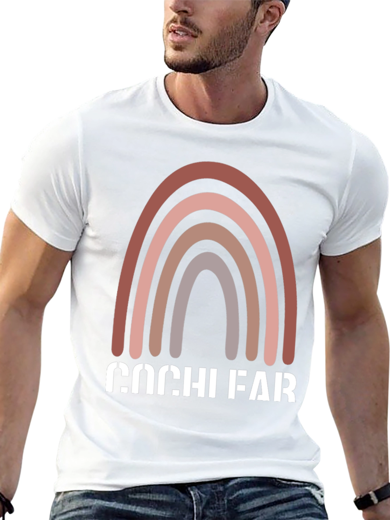 Retro Rainbow Graphic Tee - Cochi Far Print