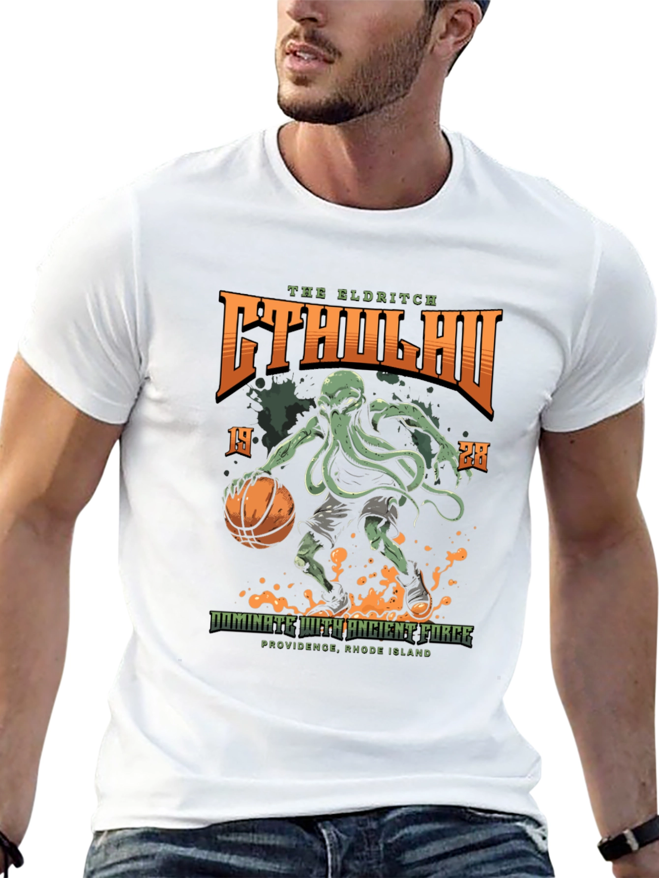 Eldritch Cthulhu Basketball Tee