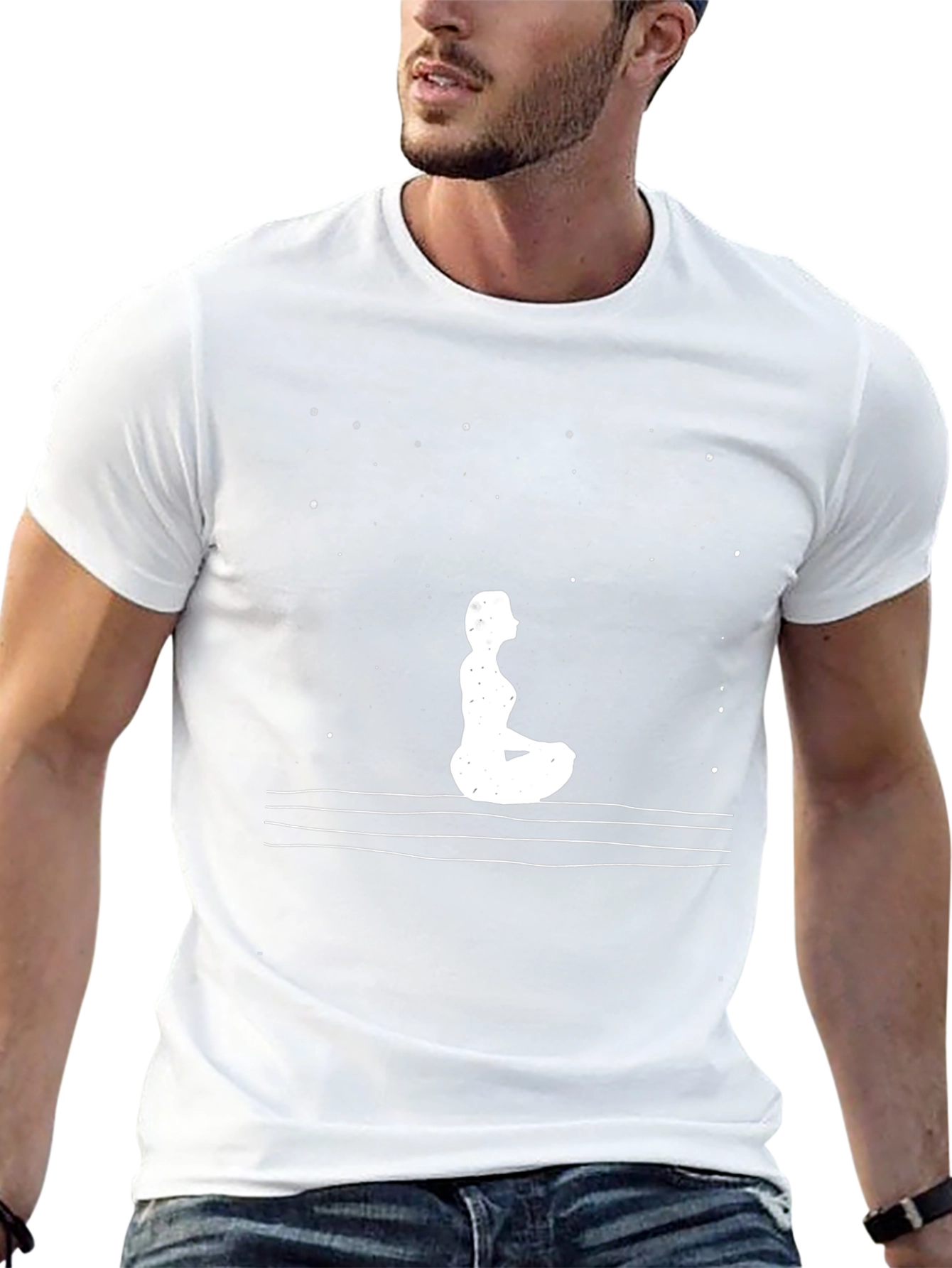 Yoga Meditation T-Shirt - Starry Night Design