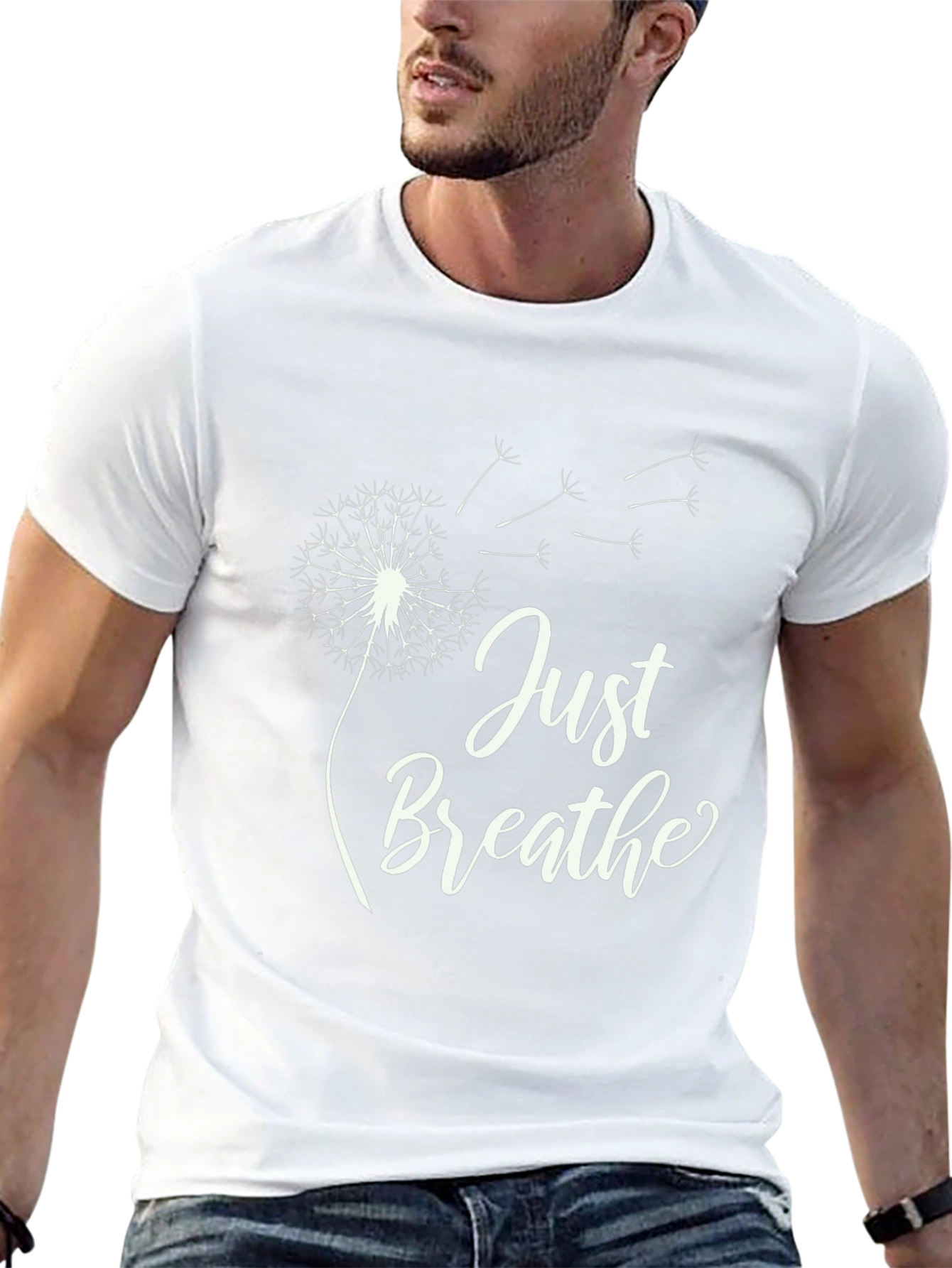 Just Breathe Dandelion Graphic T-Shirt