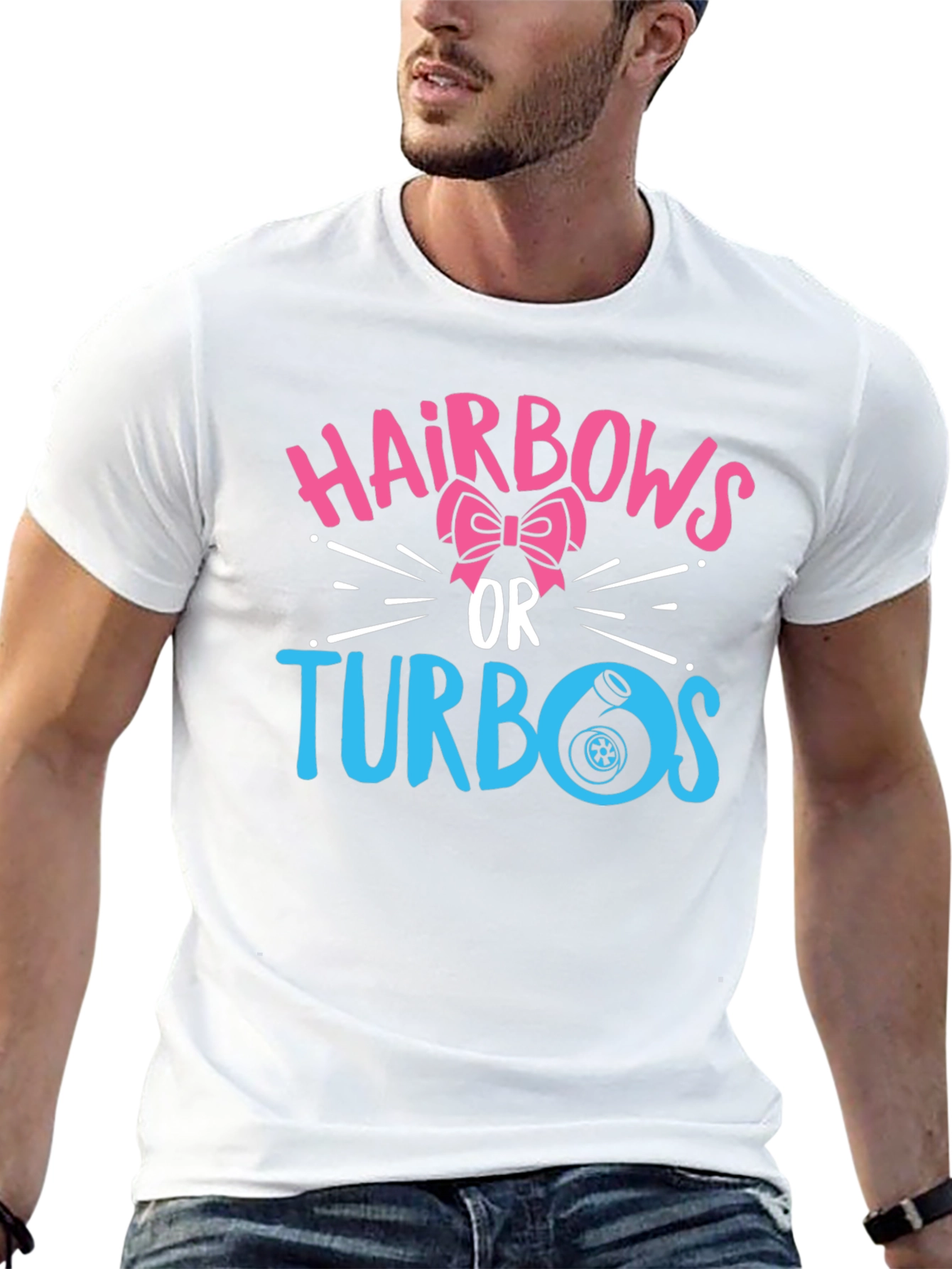 Hairbows or Turbos Gender Reveal T-Shirt