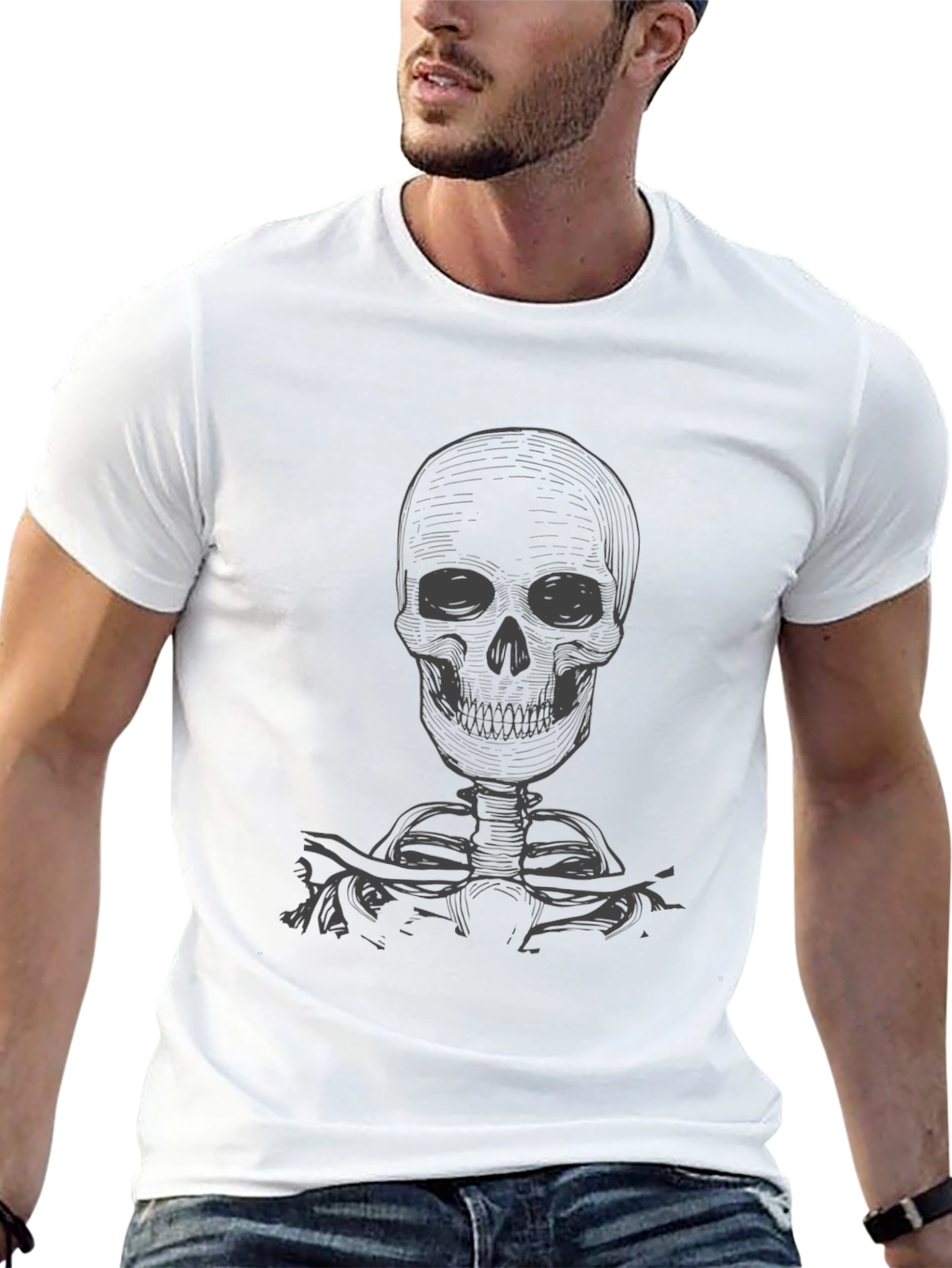 Skull and Bones Graphic T-Shirt - Mens