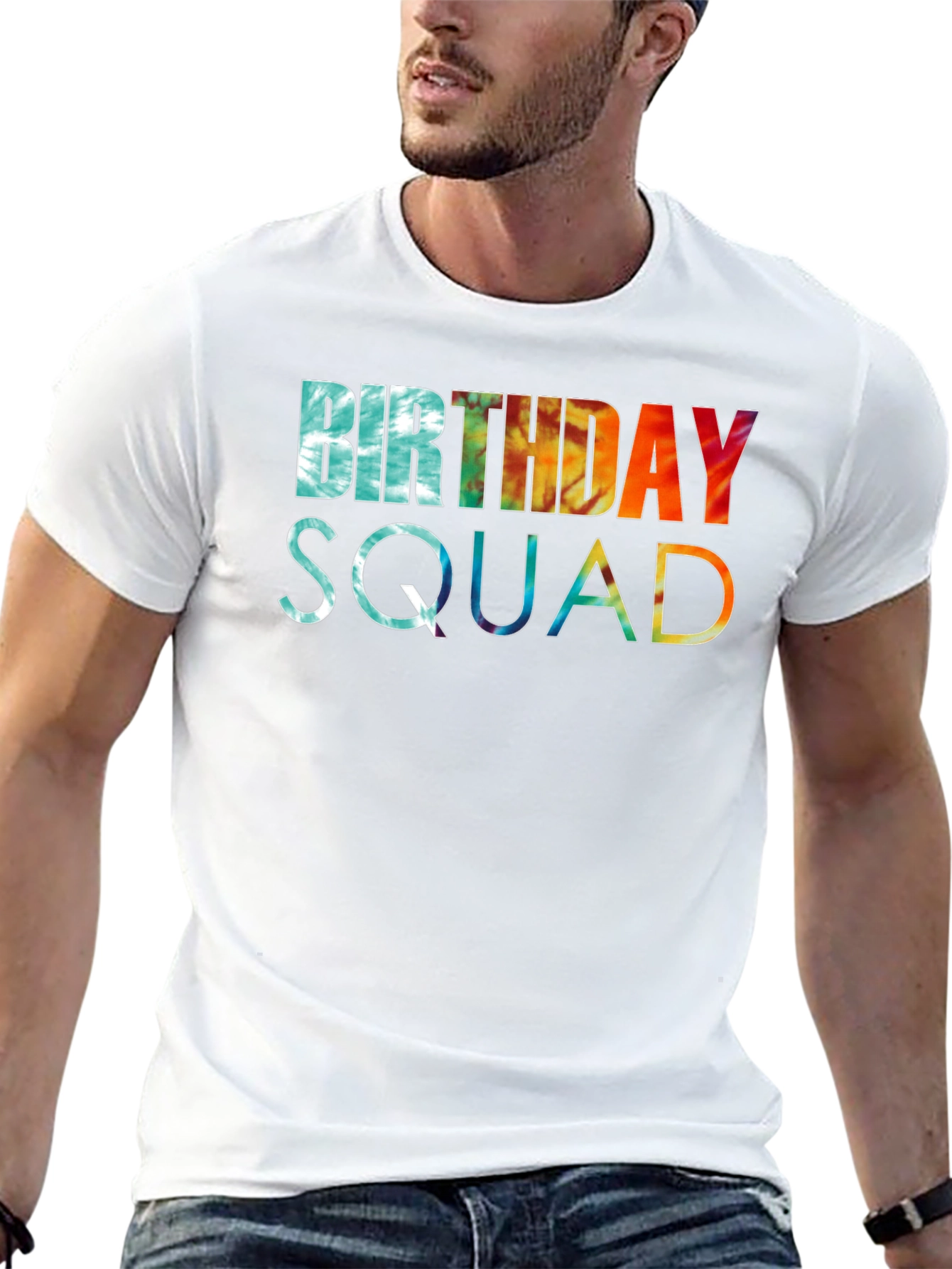 Birthday Squad Tie Dye Graphic Tee