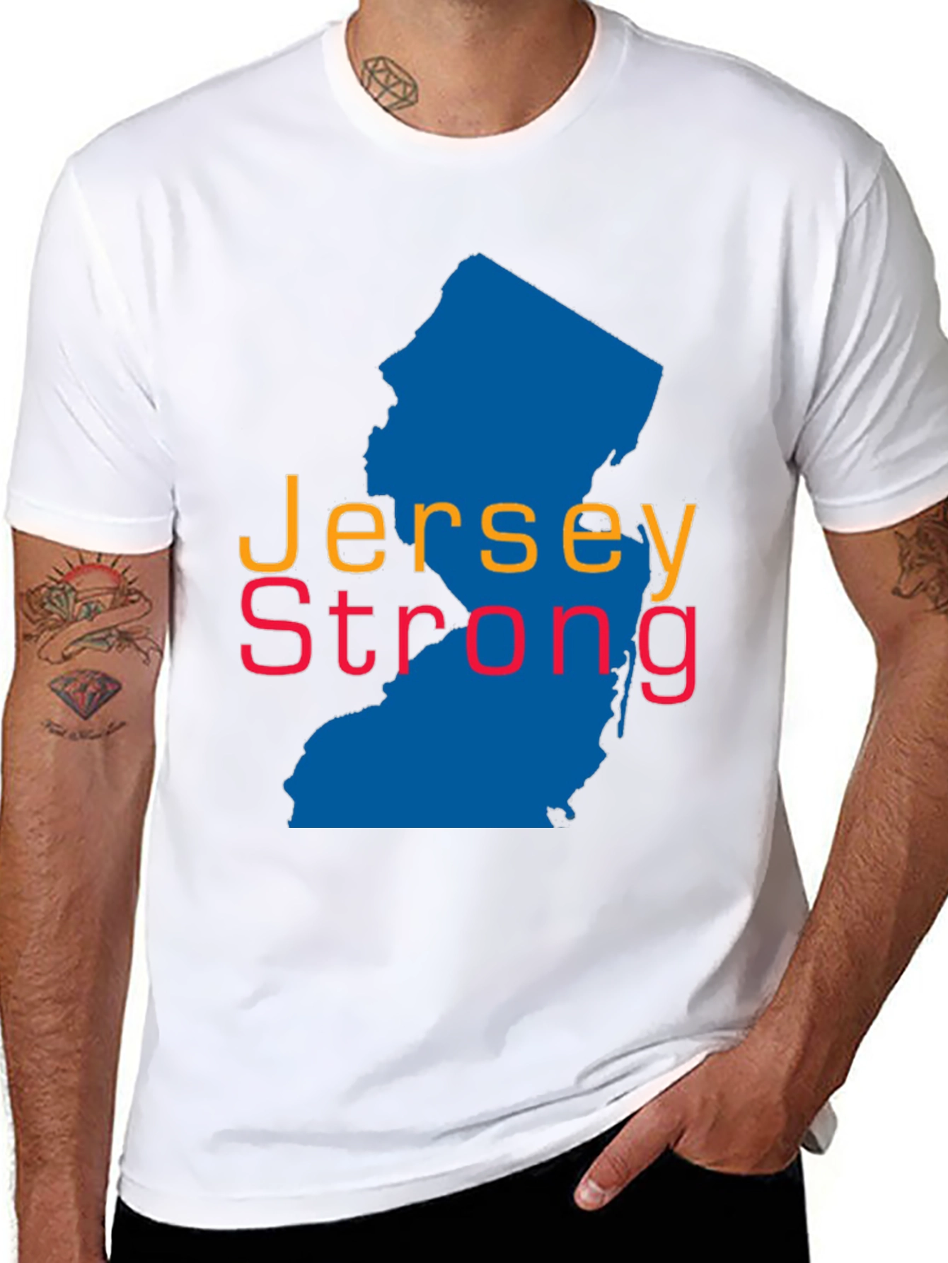 Jersey Strong Graphic T-Shirt - Black