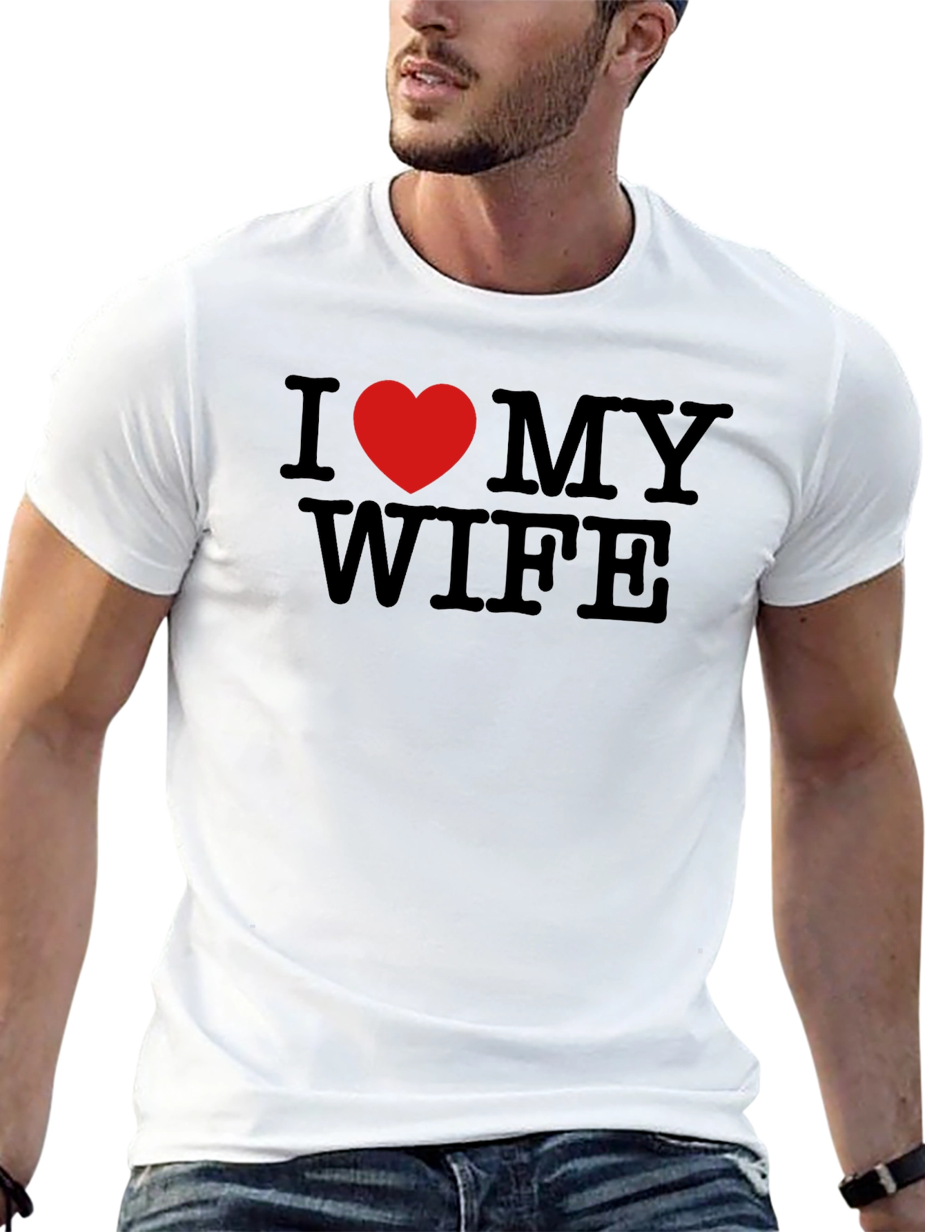 I Heart My Wife Graphic Tee - Black