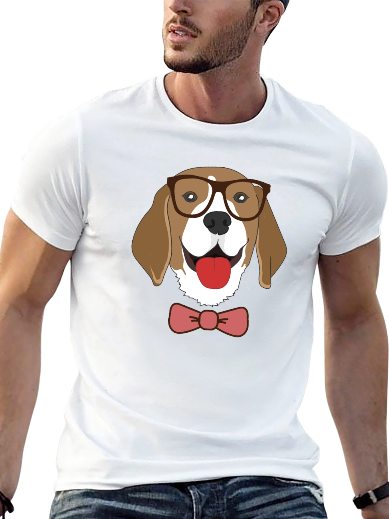 Dog with Glasses T-Shirt: Stylish Canine Tee