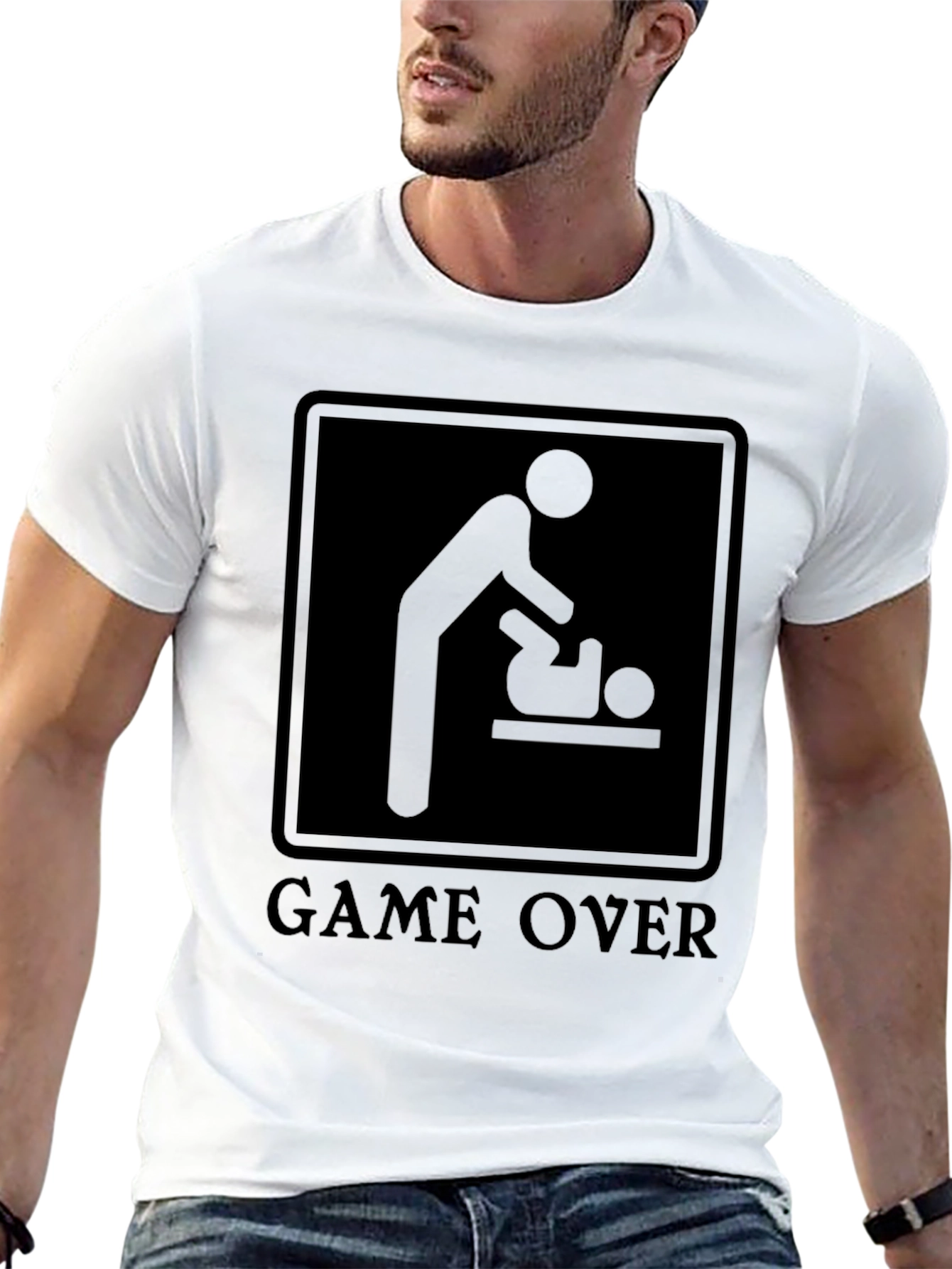 Game Over Dad T-Shirt - New Parent Humor