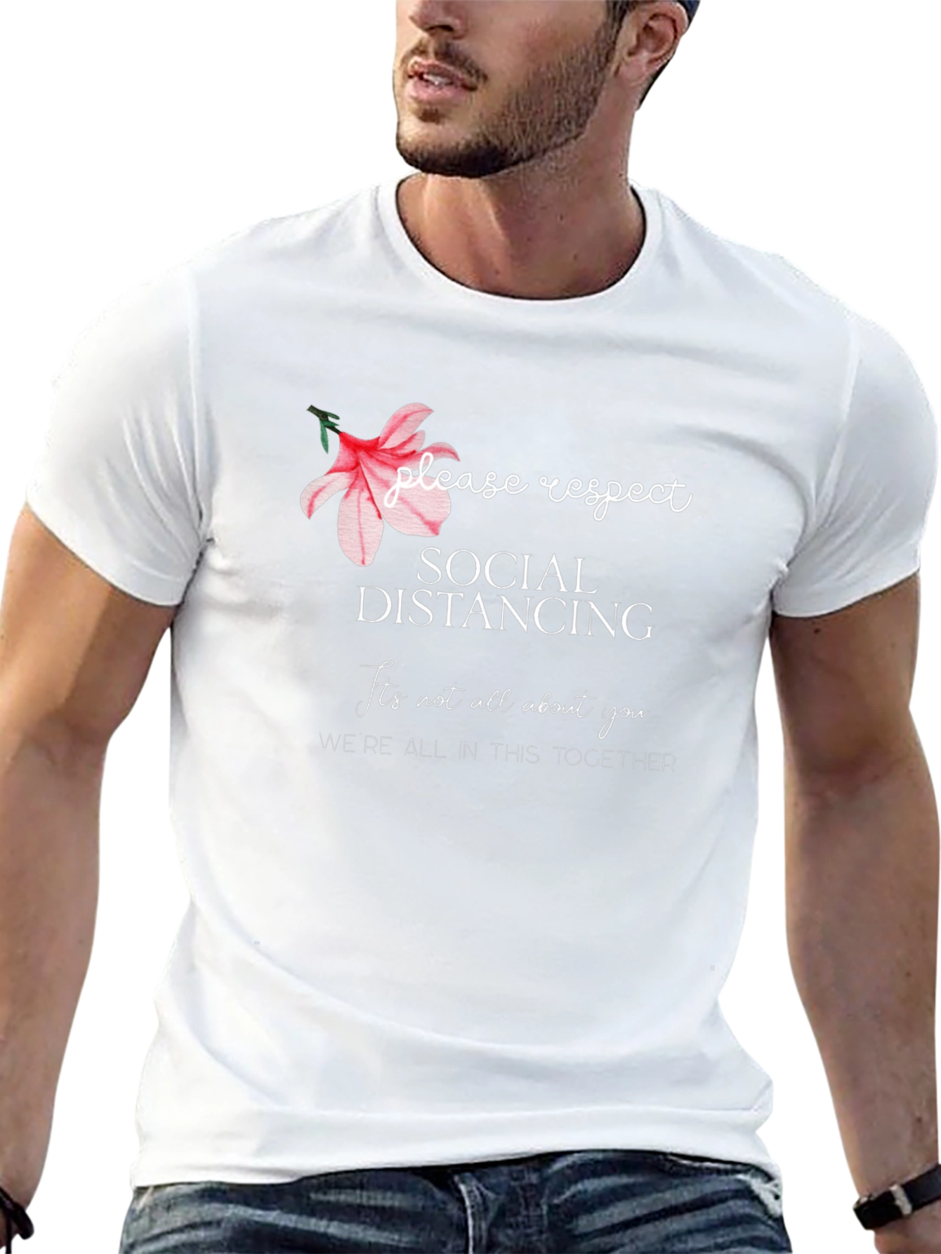 Social Distancing Graphic Print T-Shirt