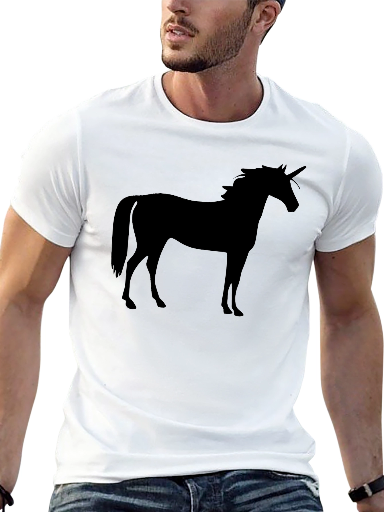 Unicorn Silhouette Black T-Shirt