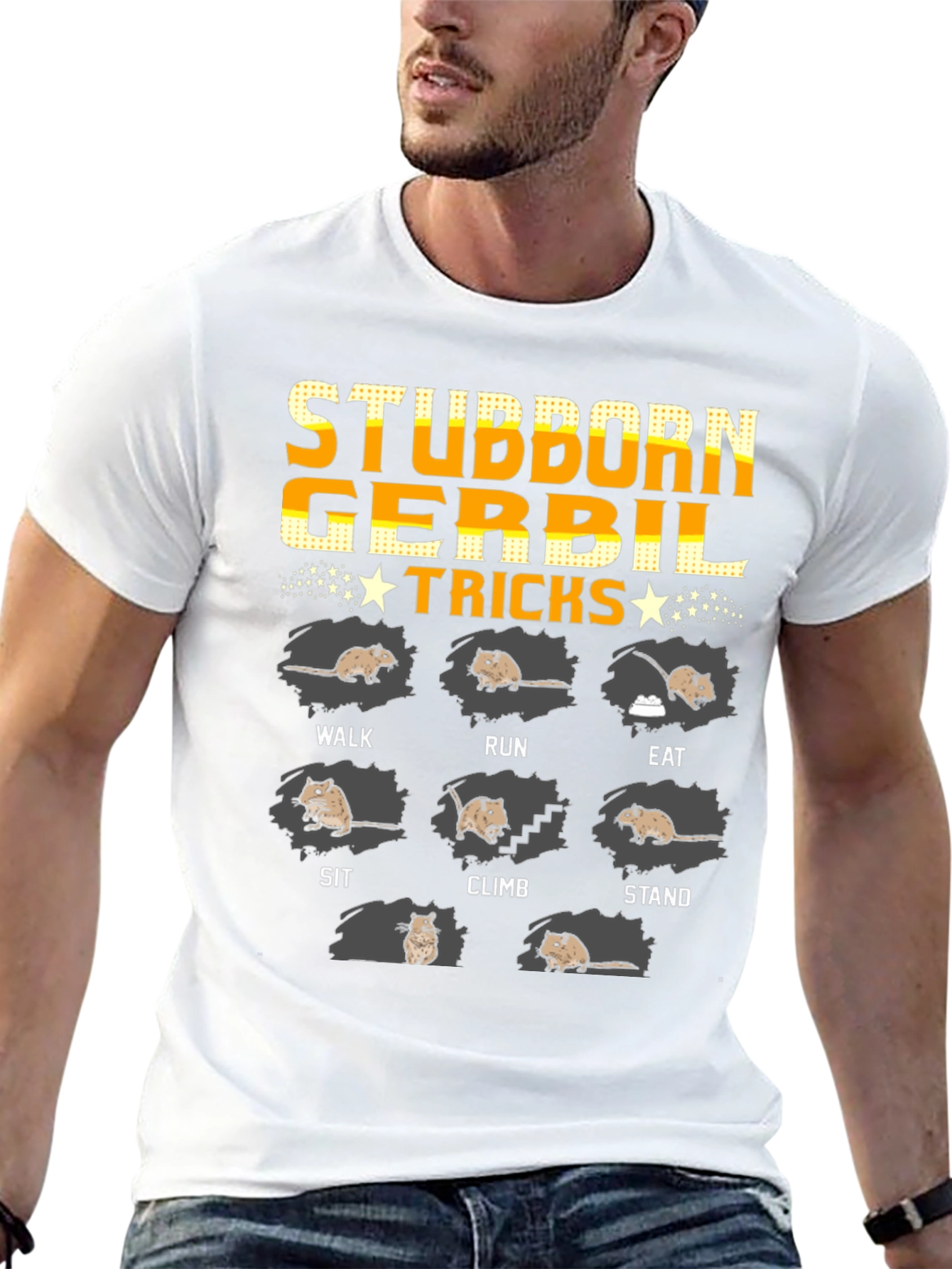 Stubborn Gerbil Tricks Graphic T-Shirt