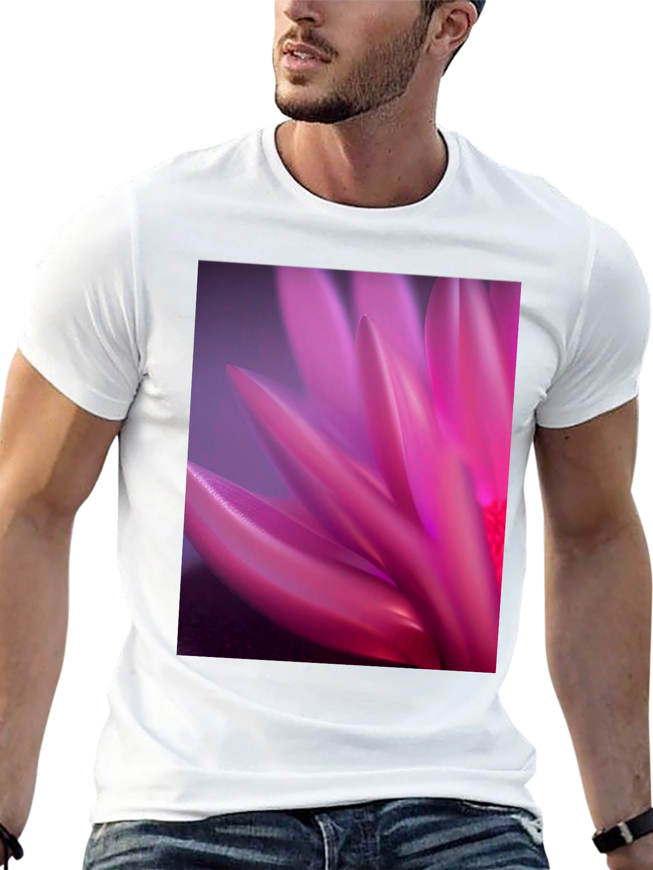 Floral Petal T-Shirt - Black