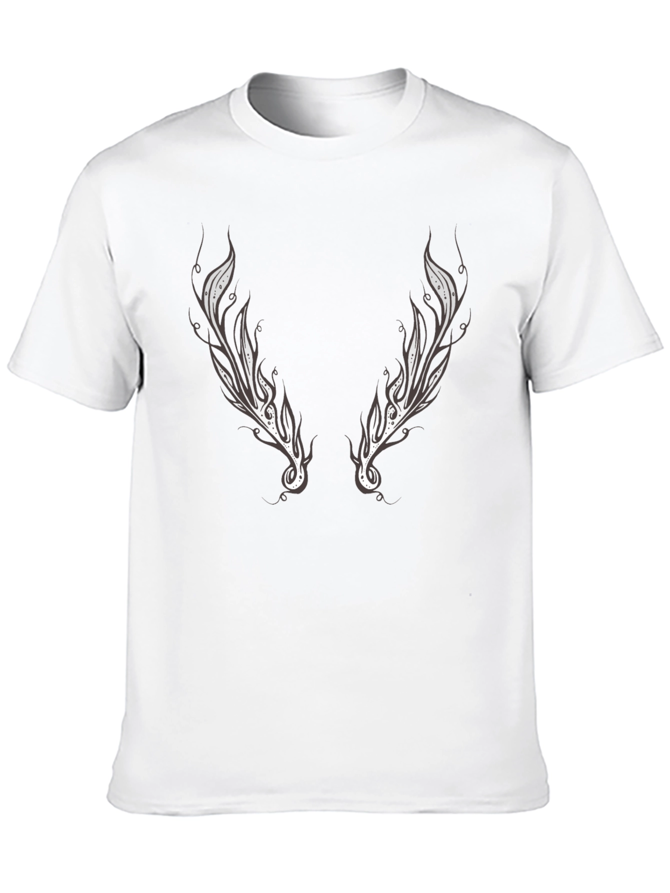 Elegant Antler Graphic Black Tee