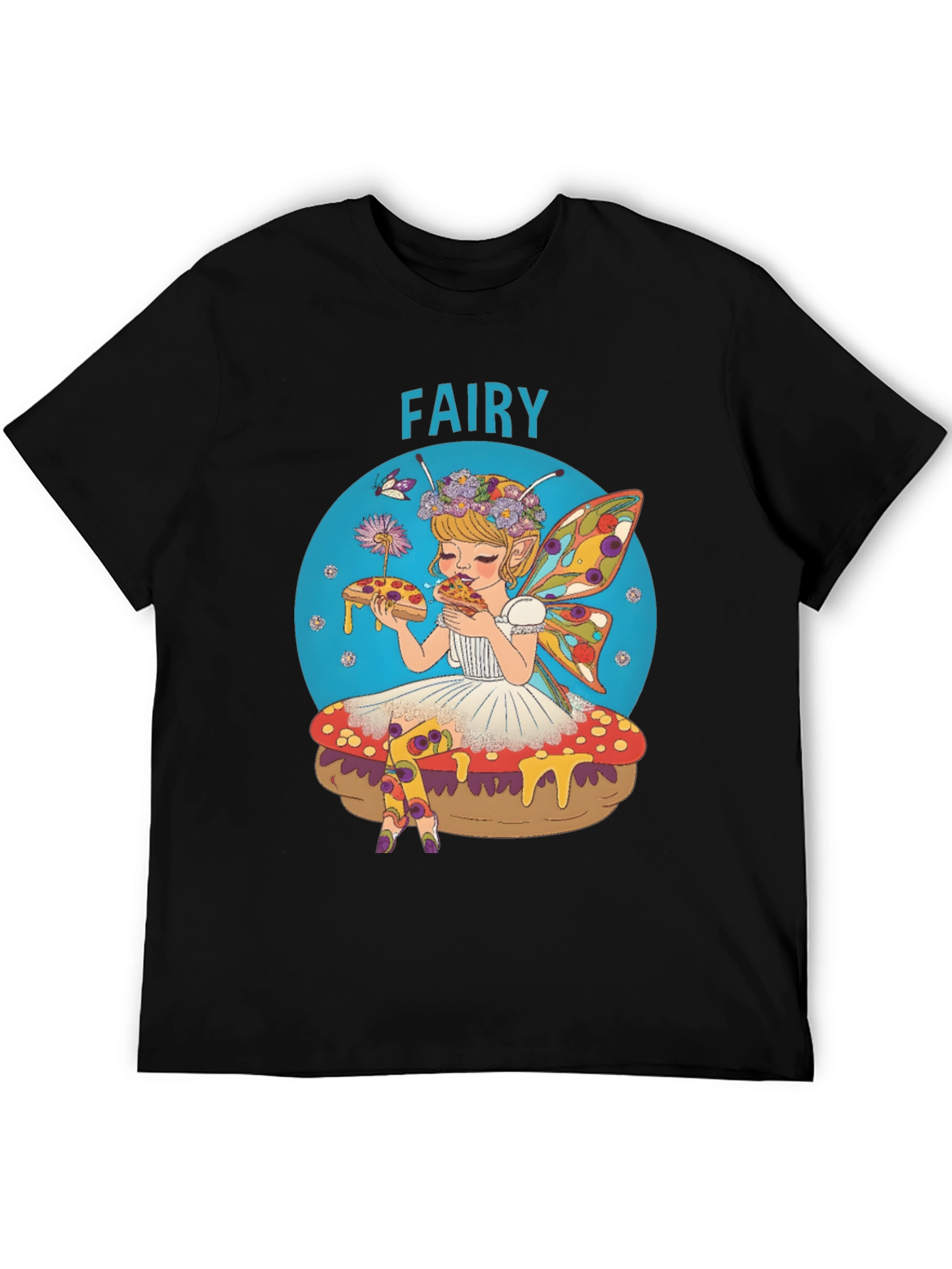 Fairy Pizza Lover Graphic T-Shirt