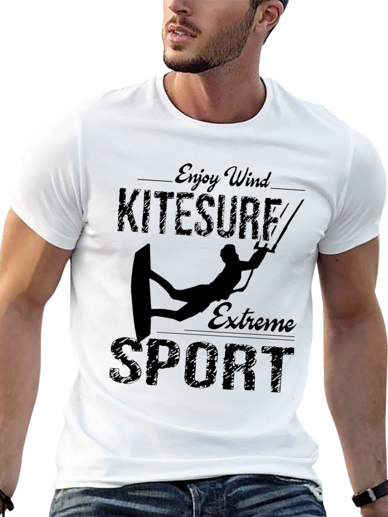 Kitesurf Extreme Sport Black T-Shirt