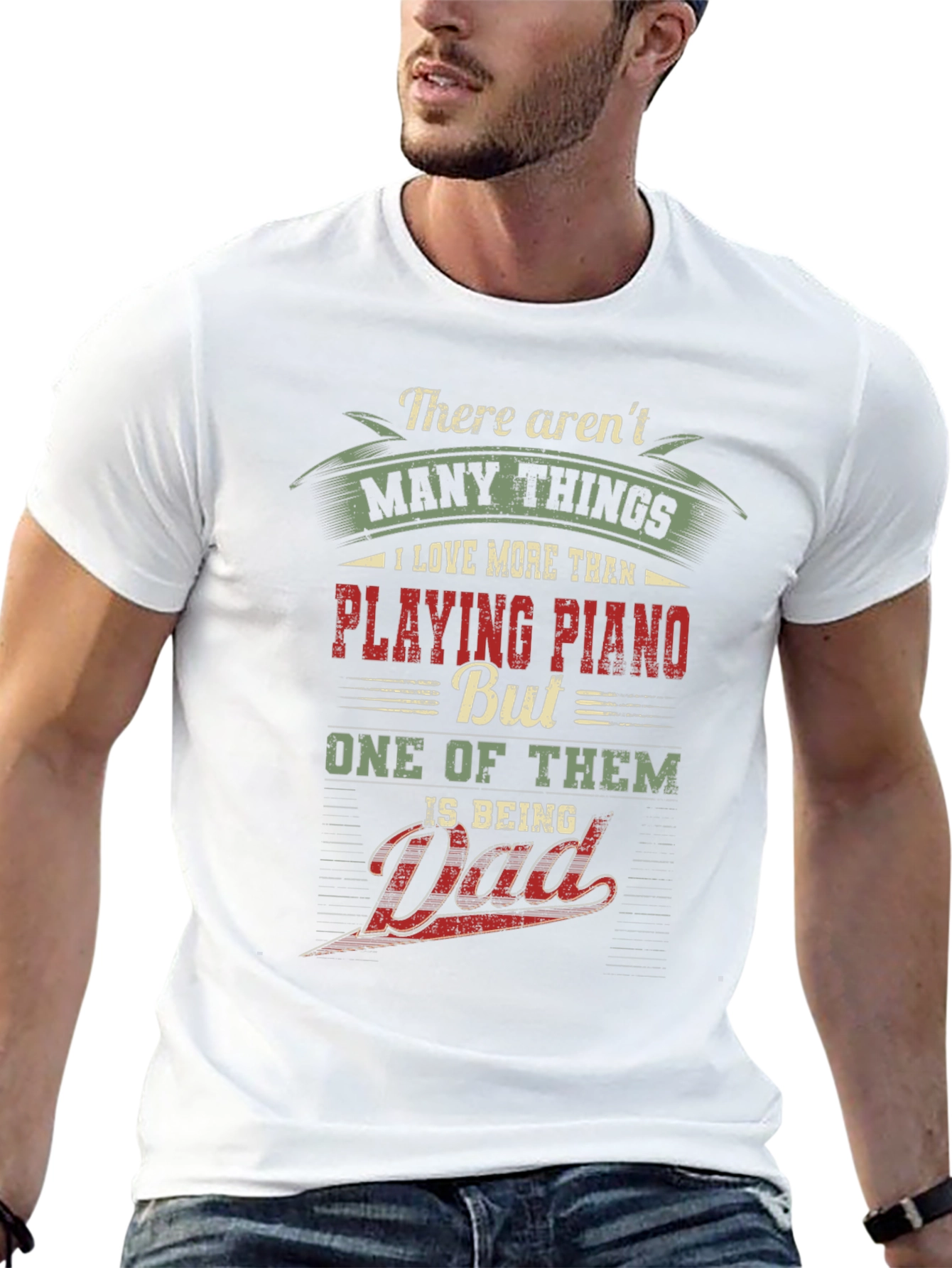 Piano Dad Graphic Tee - Musician Father T-Shirt