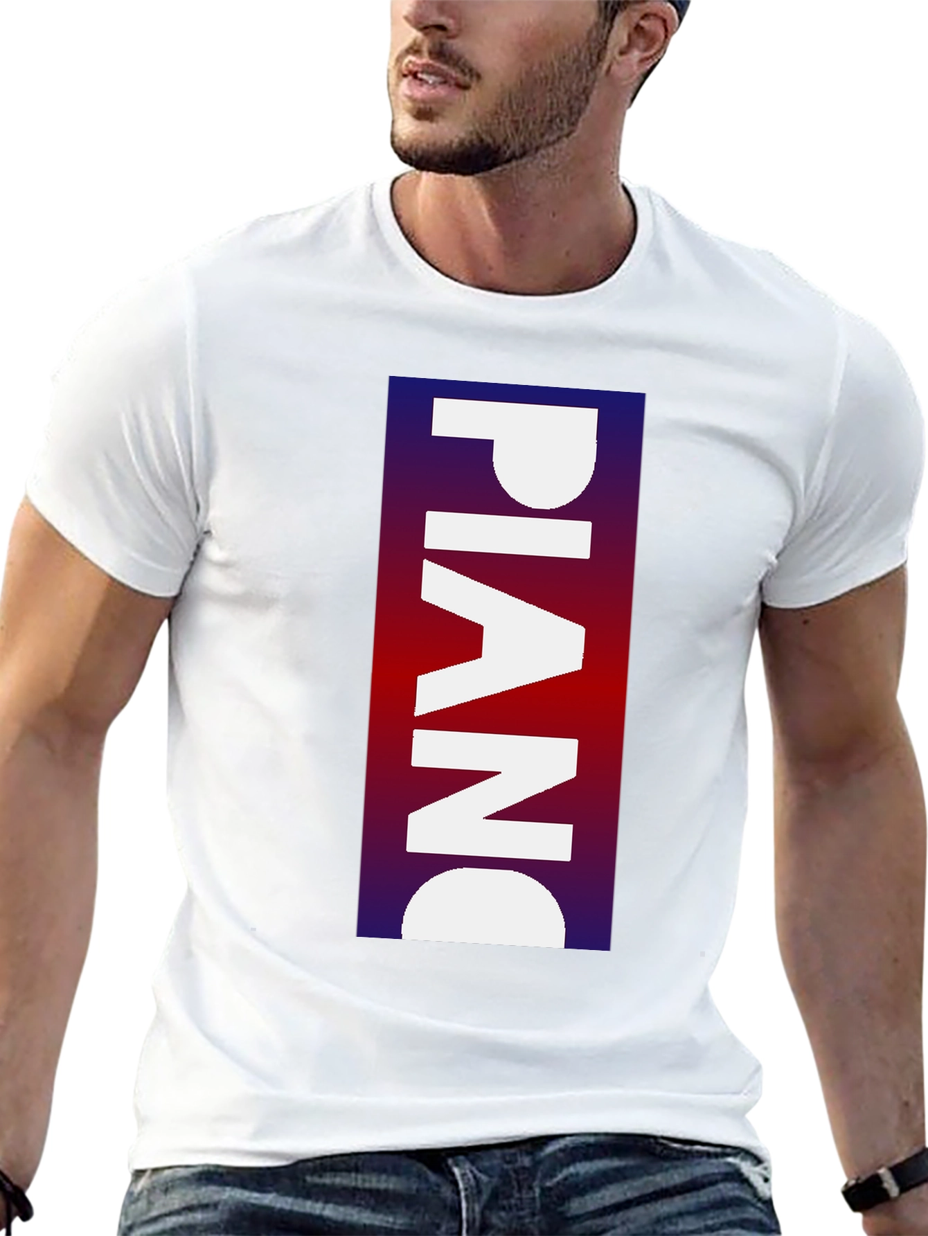Piano Graphic Tee - Music Lover T-Shirt
