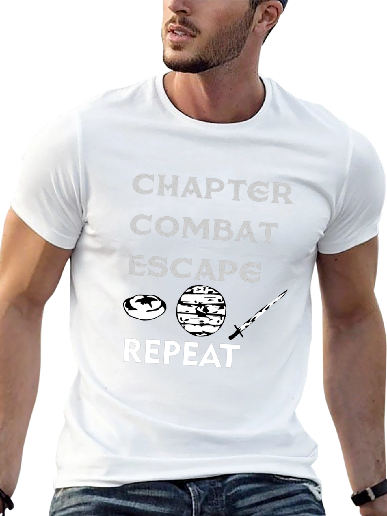 Chapter Combat Escape Repeat T-Shirt - Gamer Tee