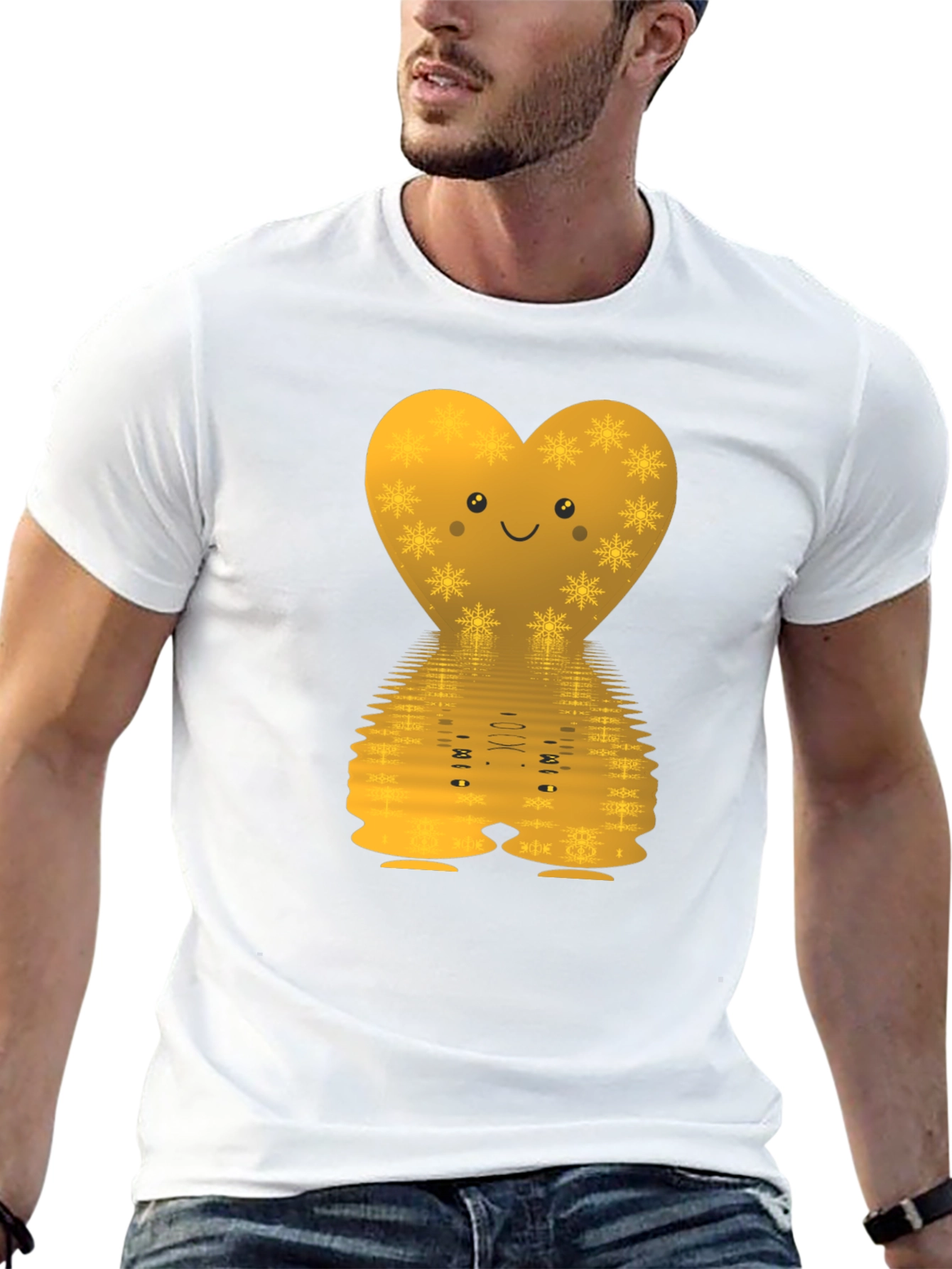 Golden Heart Snowflake Tee