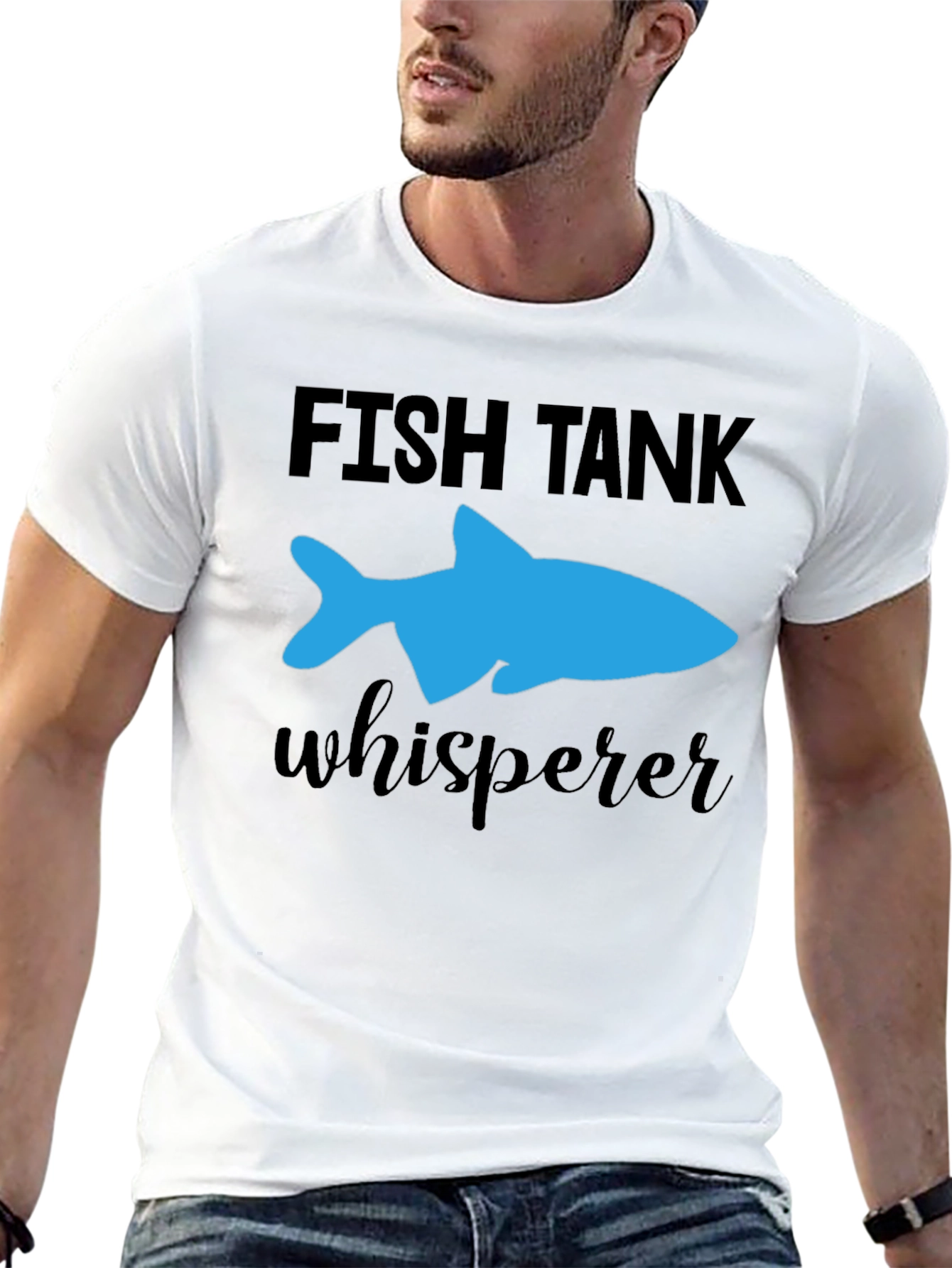 Fish Tank Whisperer T-Shirt - Blue Fish Graphic