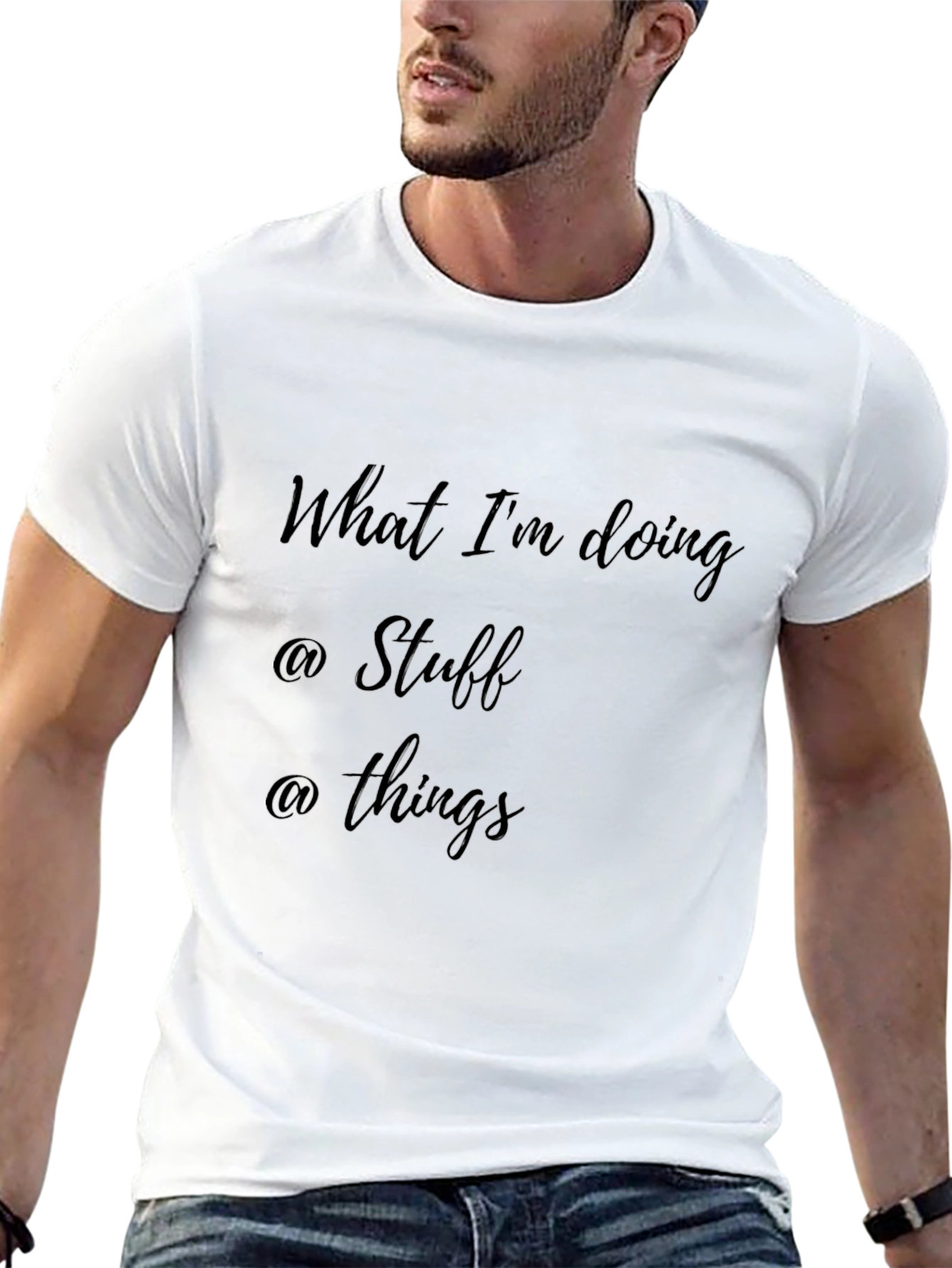 What Im Doing @ Stuff @ Things Black Tee