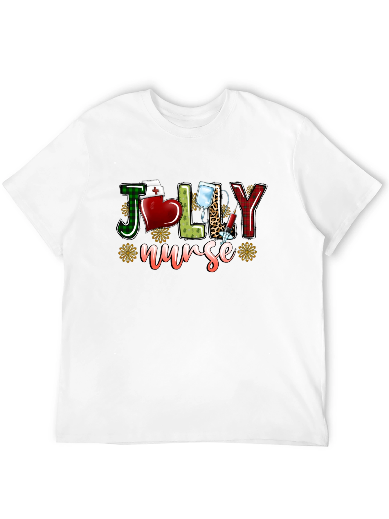 Jolly Nurse T-Shirt - Festive Medical Apparel
