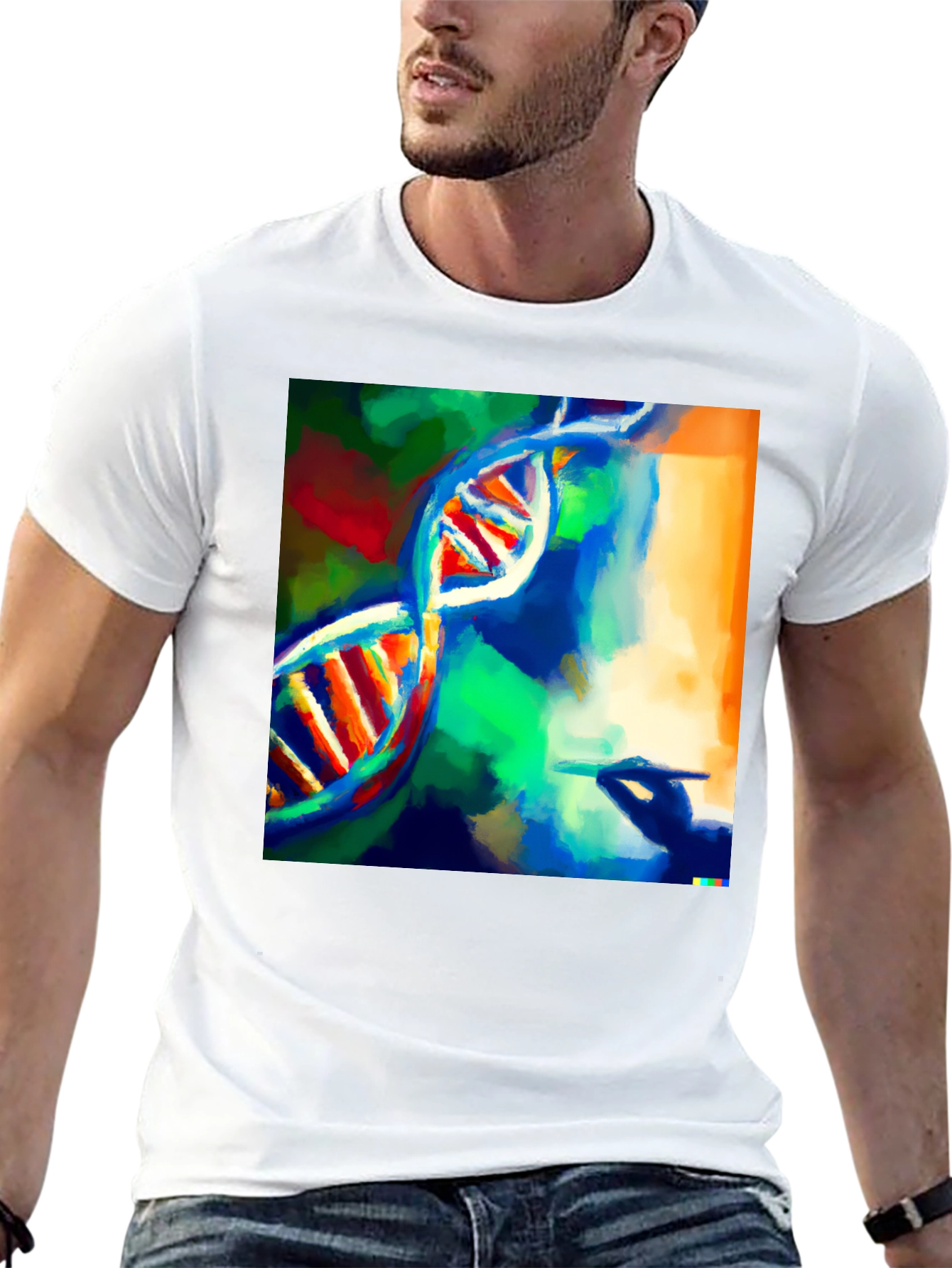 DNA Art Graphic T-Shirt - Science & Style