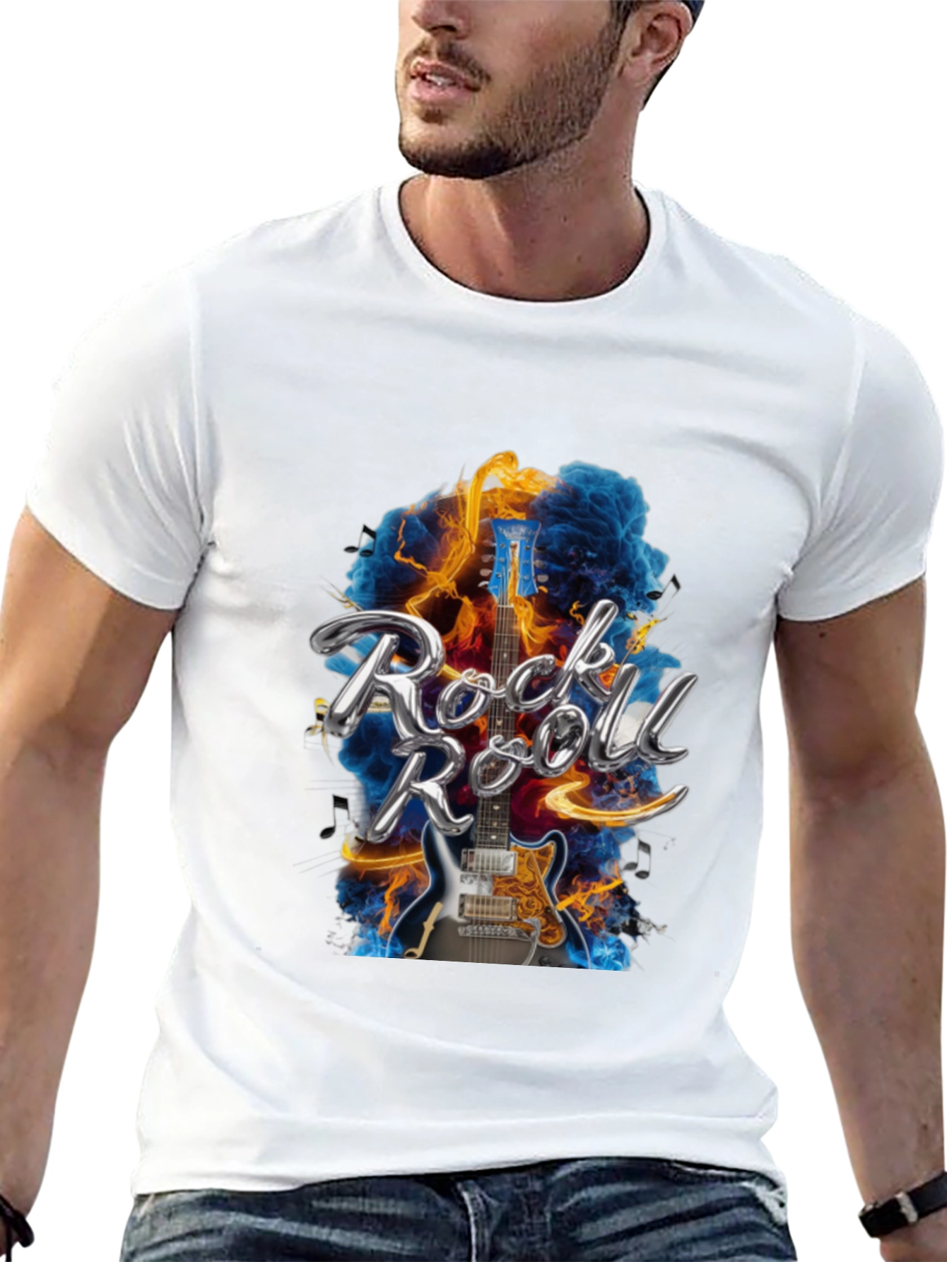 Rock and Roll Guitar T-Shirt - Music Lover Tee