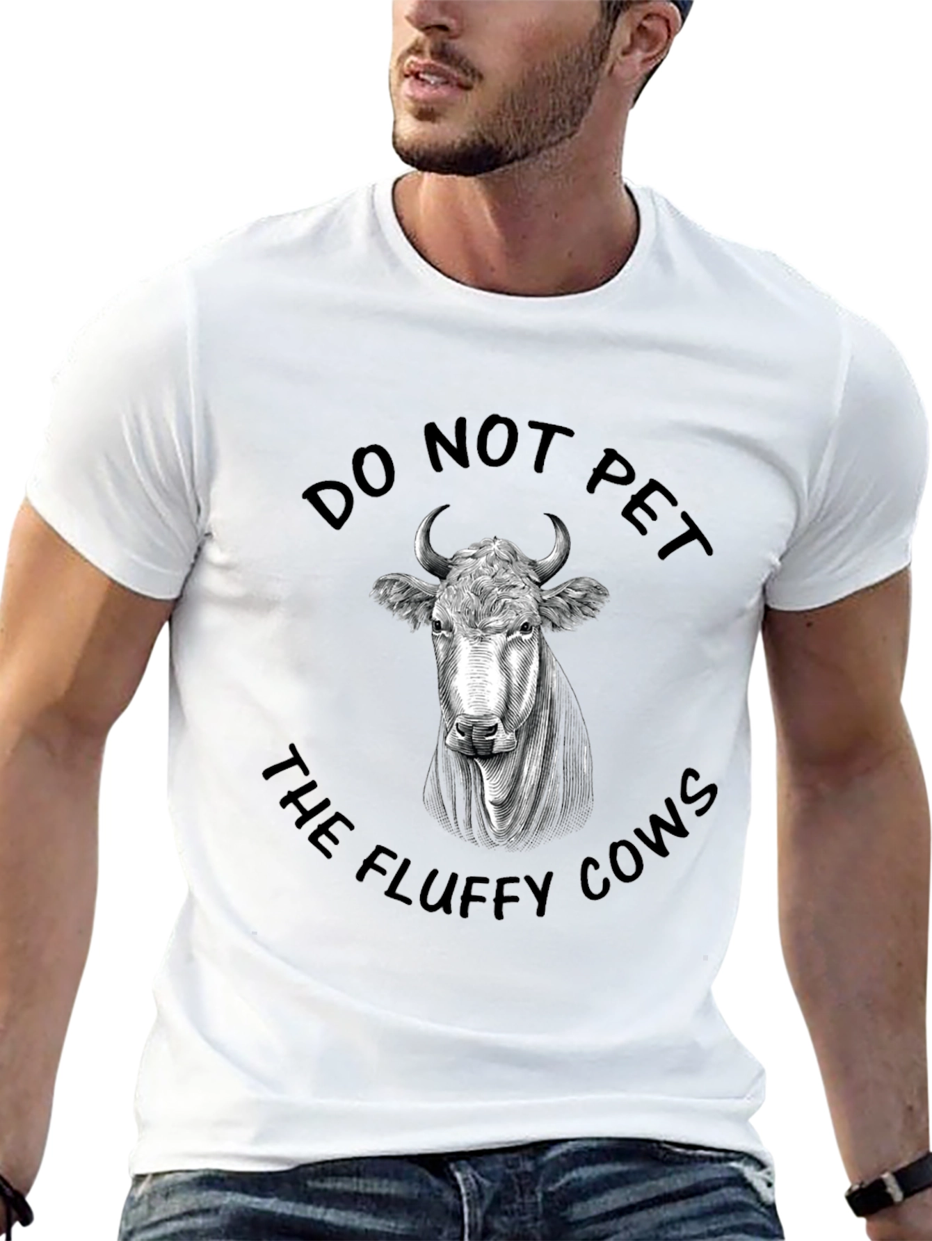 Do Not Pet Fluffy Cows Graphic Tee