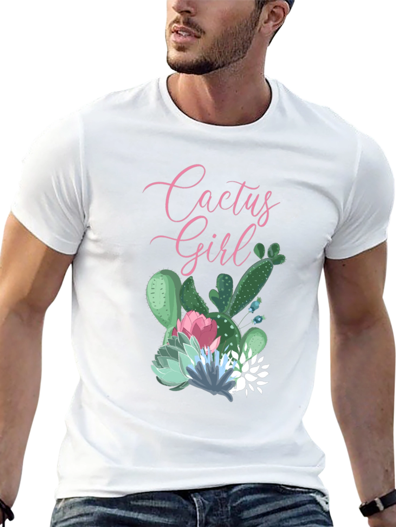 Cactus Girl Graphic T-Shirt - Stylish & Unique Design