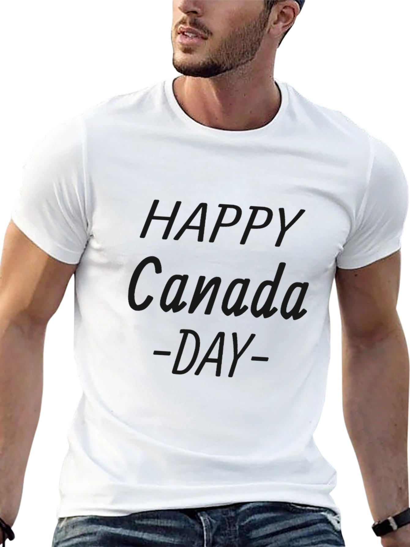Happy Canada Day Black T-Shirt