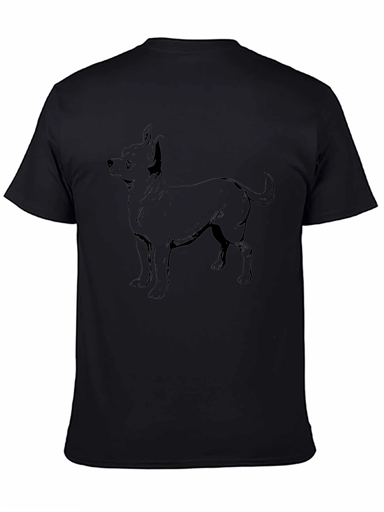 Chihuahua Dog Graphic T-Shirt - Mens Black Tee