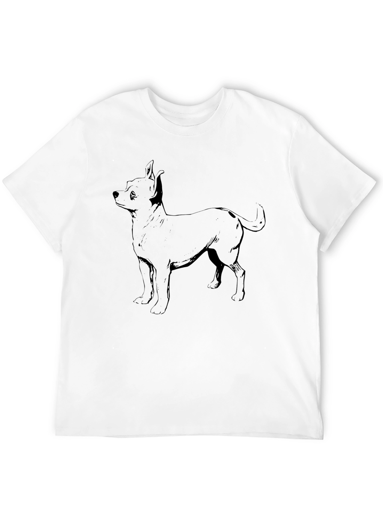 Chihuahua Dog Graphic T-Shirt - Mens Black Tee