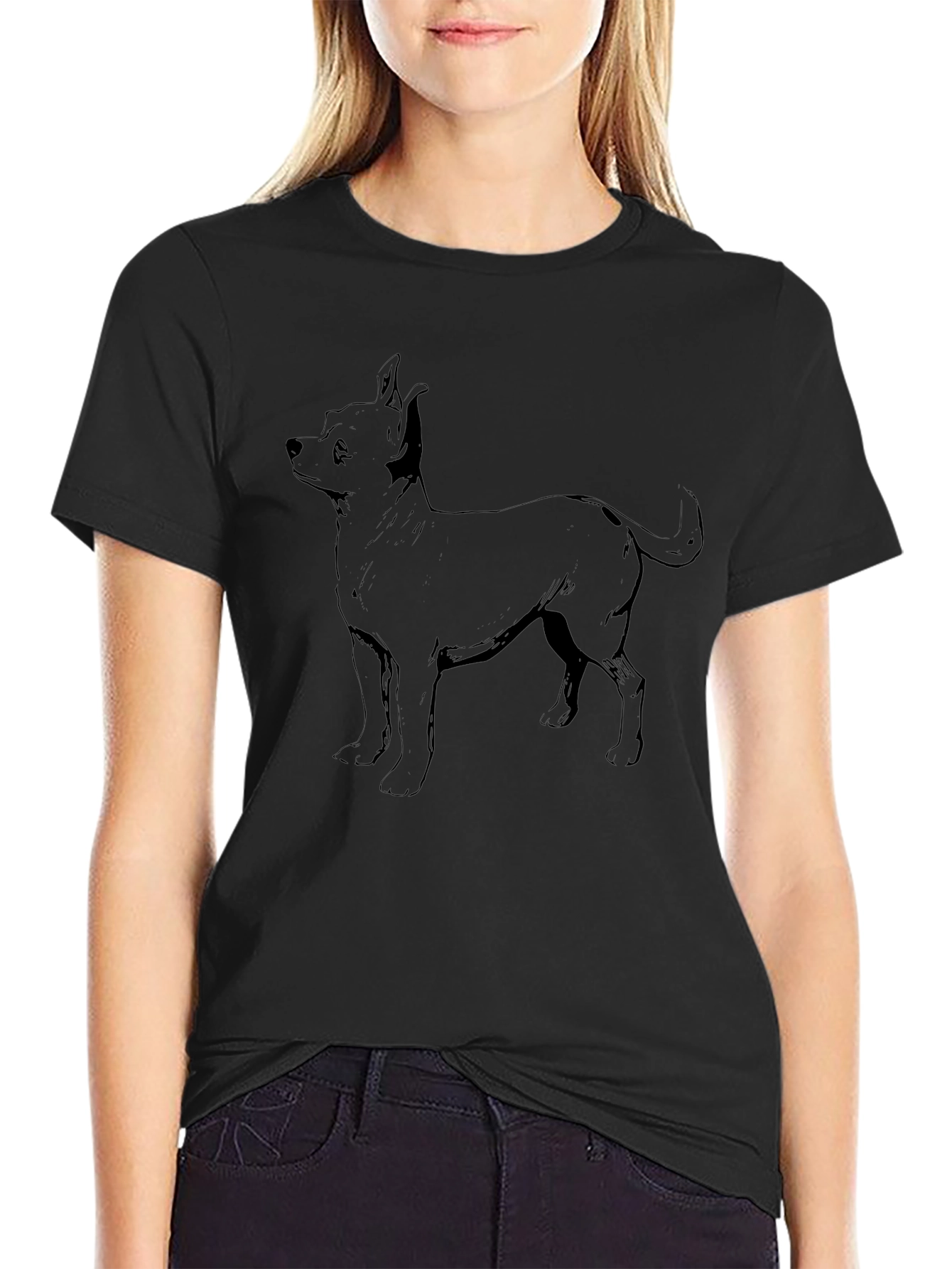 Chihuahua Dog Graphic T-Shirt - Mens Black Tee