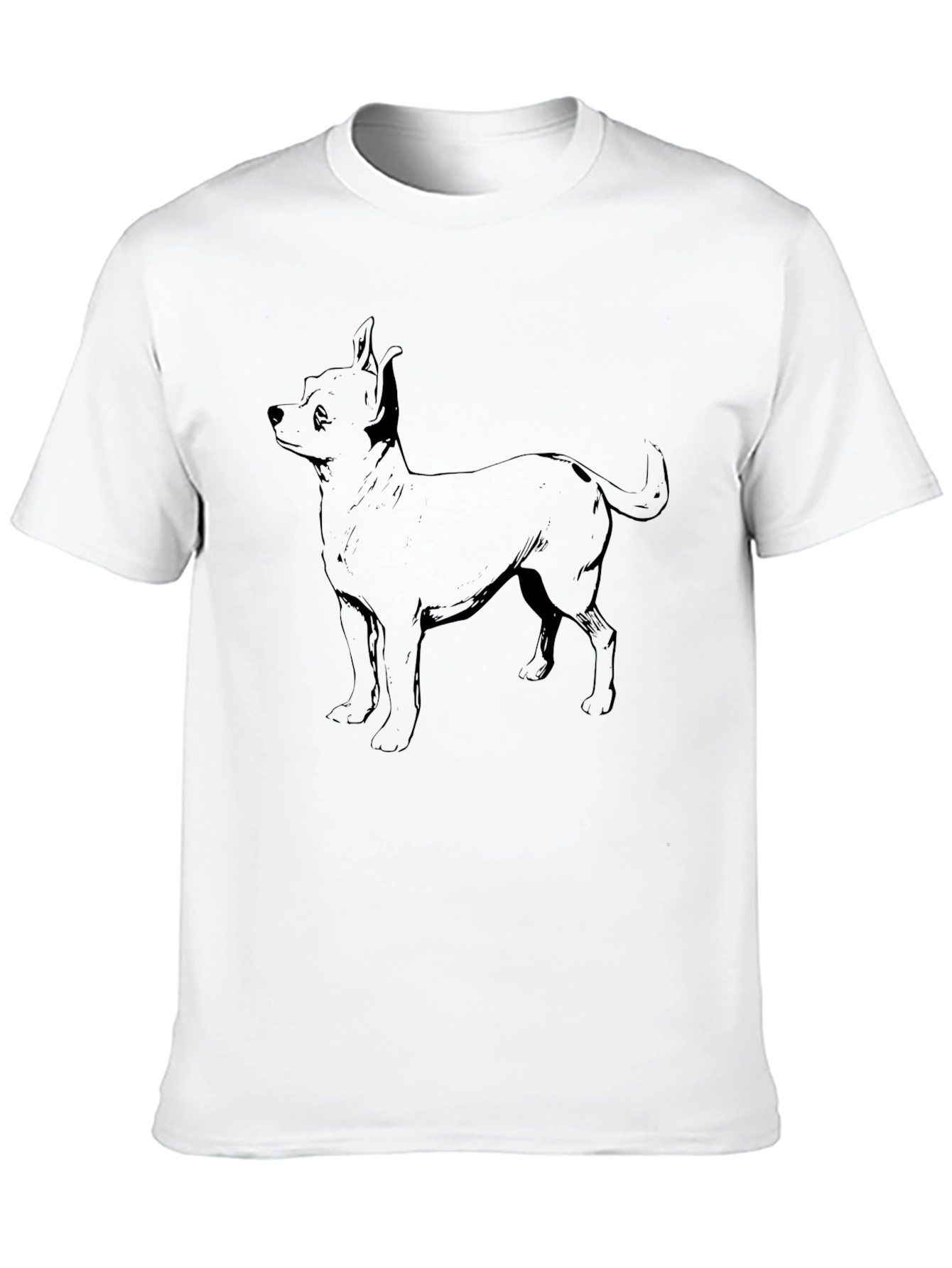Chihuahua Dog Graphic T-Shirt - Mens Black Tee