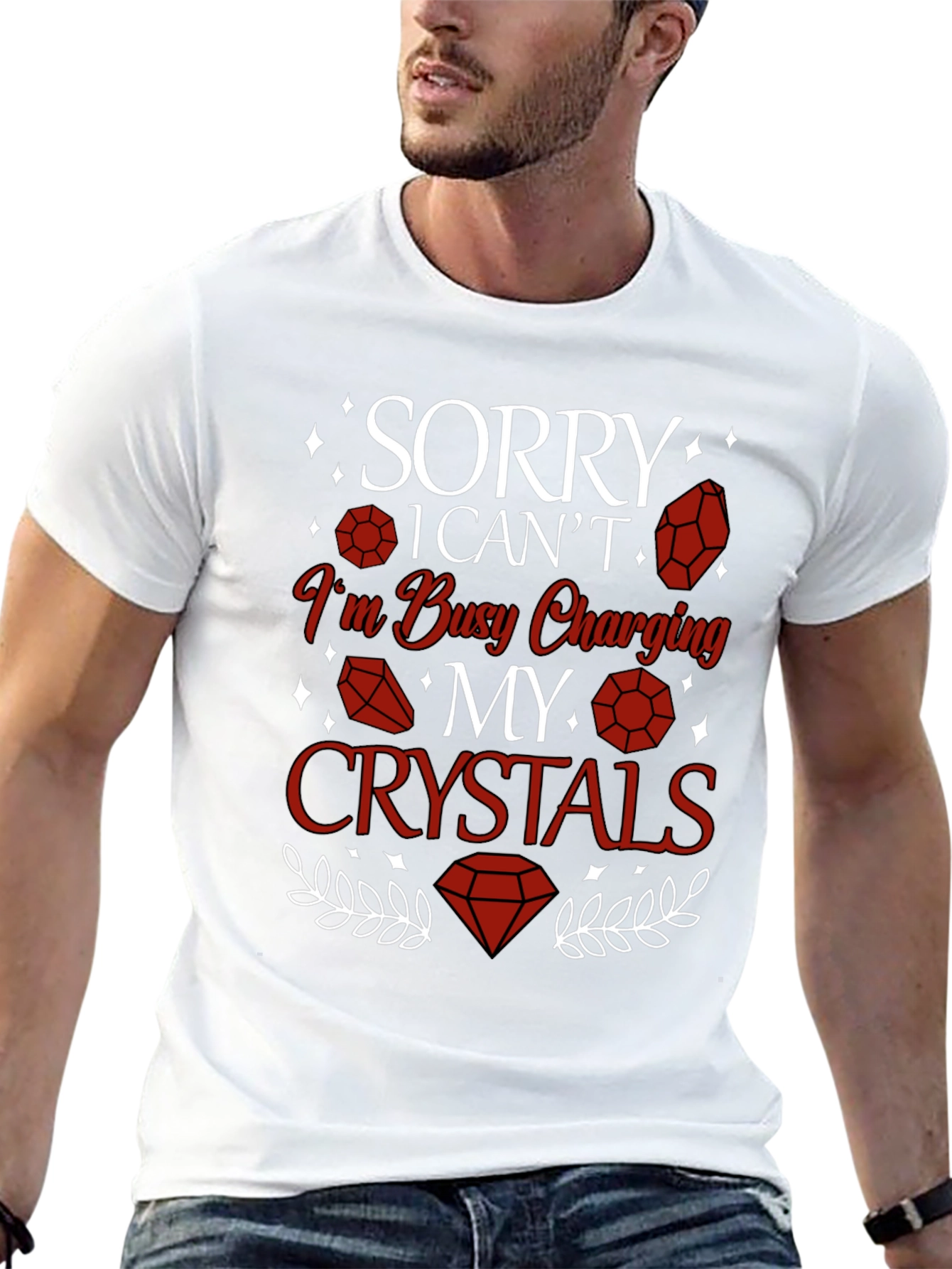 Sorry Im Busy Charging My Crystals T-Shirt